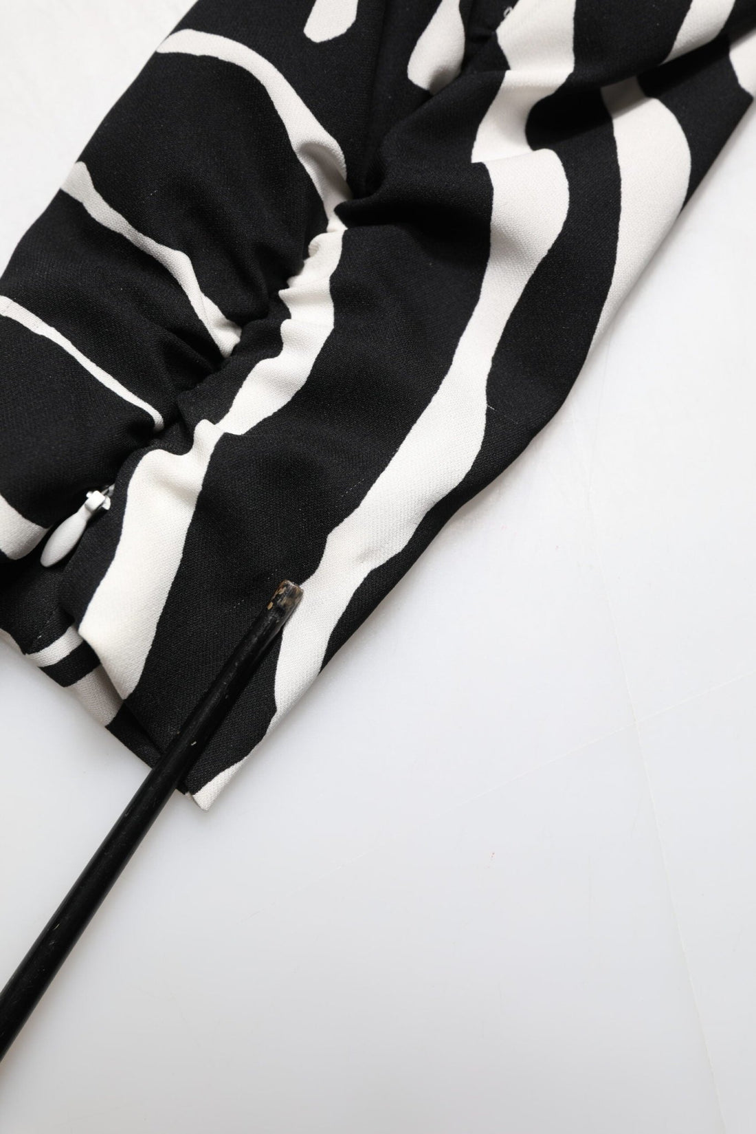 Dolce & Gabbana Black White Zebra Silk Sheath Mini Dress - RIMODA