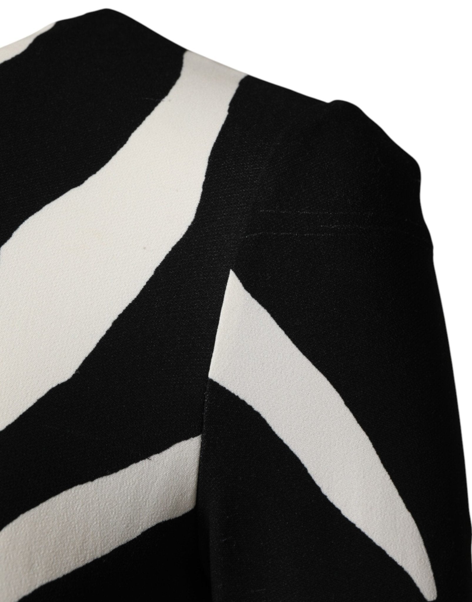 Dolce & Gabbana Black White Zebra Viscose Sheath Midi Dress - RIMODA