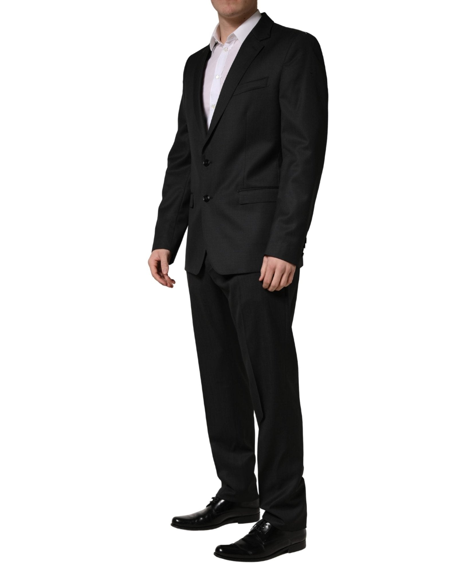 Dolce & Gabbana Black Wool 2 Buttons Formal 2 Piece Suit - RIMODA