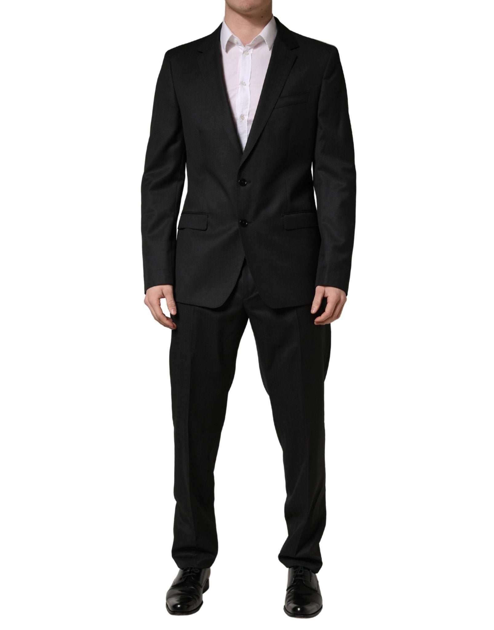 Dolce & Gabbana Black Wool 2 Buttons Formal 2 Piece Suit - RIMODA