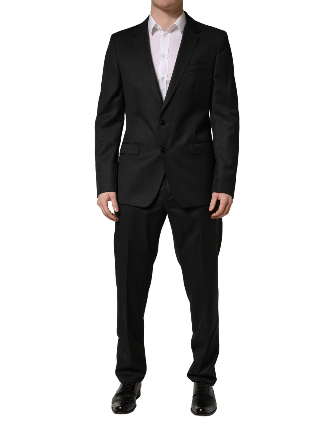 Dolce & Gabbana Black Wool 2 Buttons Formal 2 Piece Suit - RIMODA