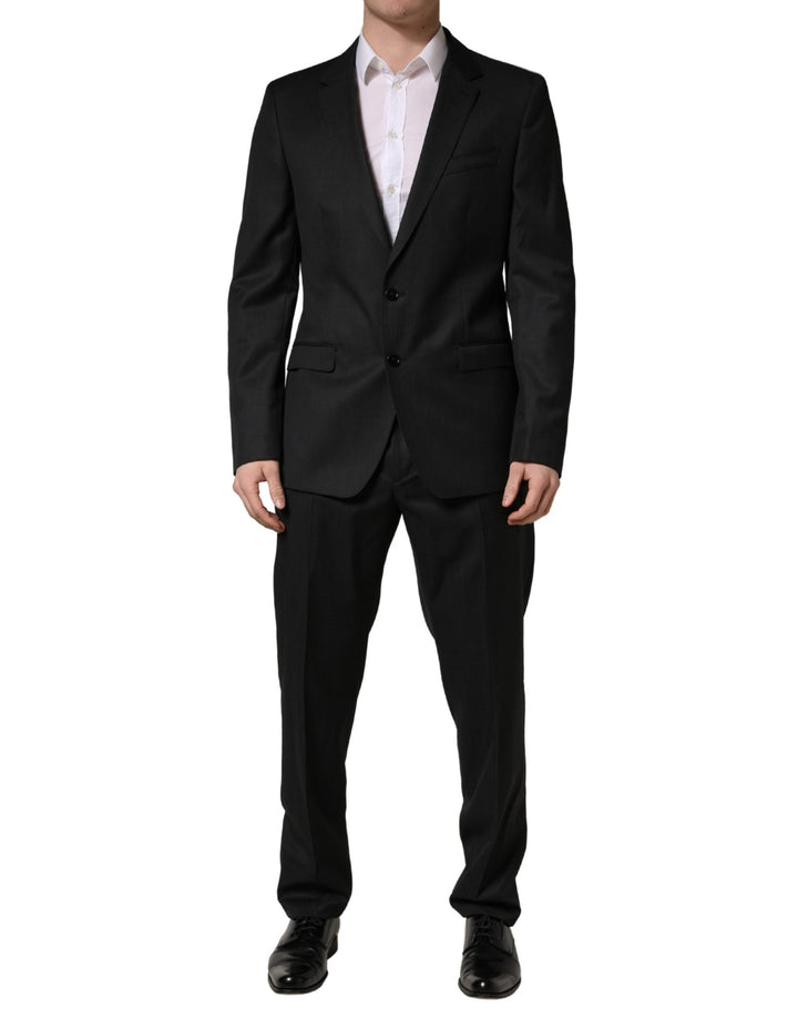 Dolce & Gabbana Black Wool 2 Buttons Formal 2 Piece Suit - RIMODA