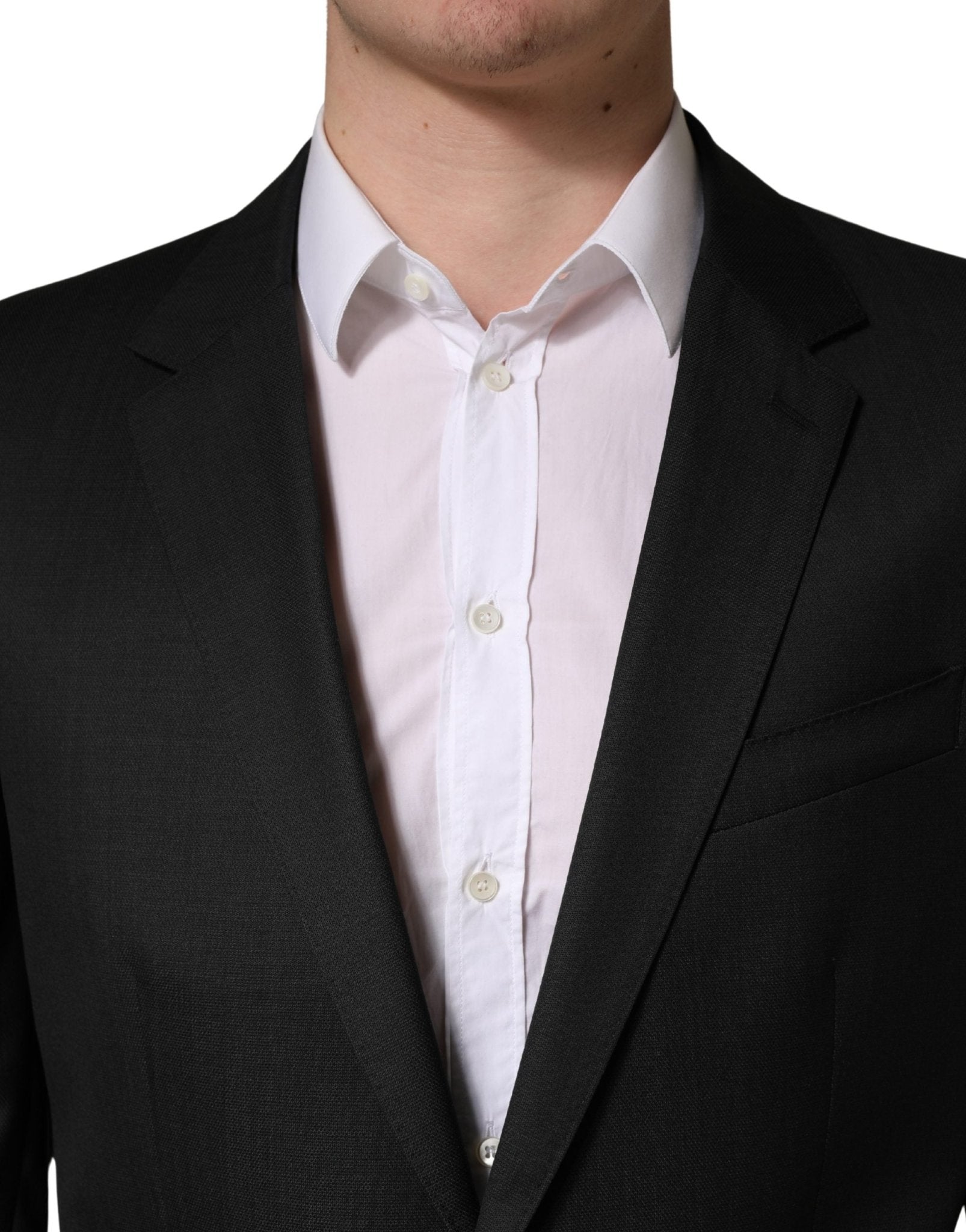 Dolce & Gabbana Black Wool 2 Buttons Formal 2 Piece Suit - RIMODA
