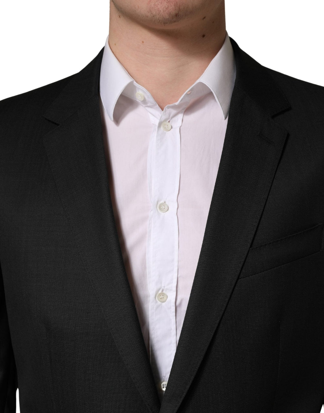 Dolce & Gabbana Black Wool 2 Buttons Formal 2 Piece Suit - RIMODA