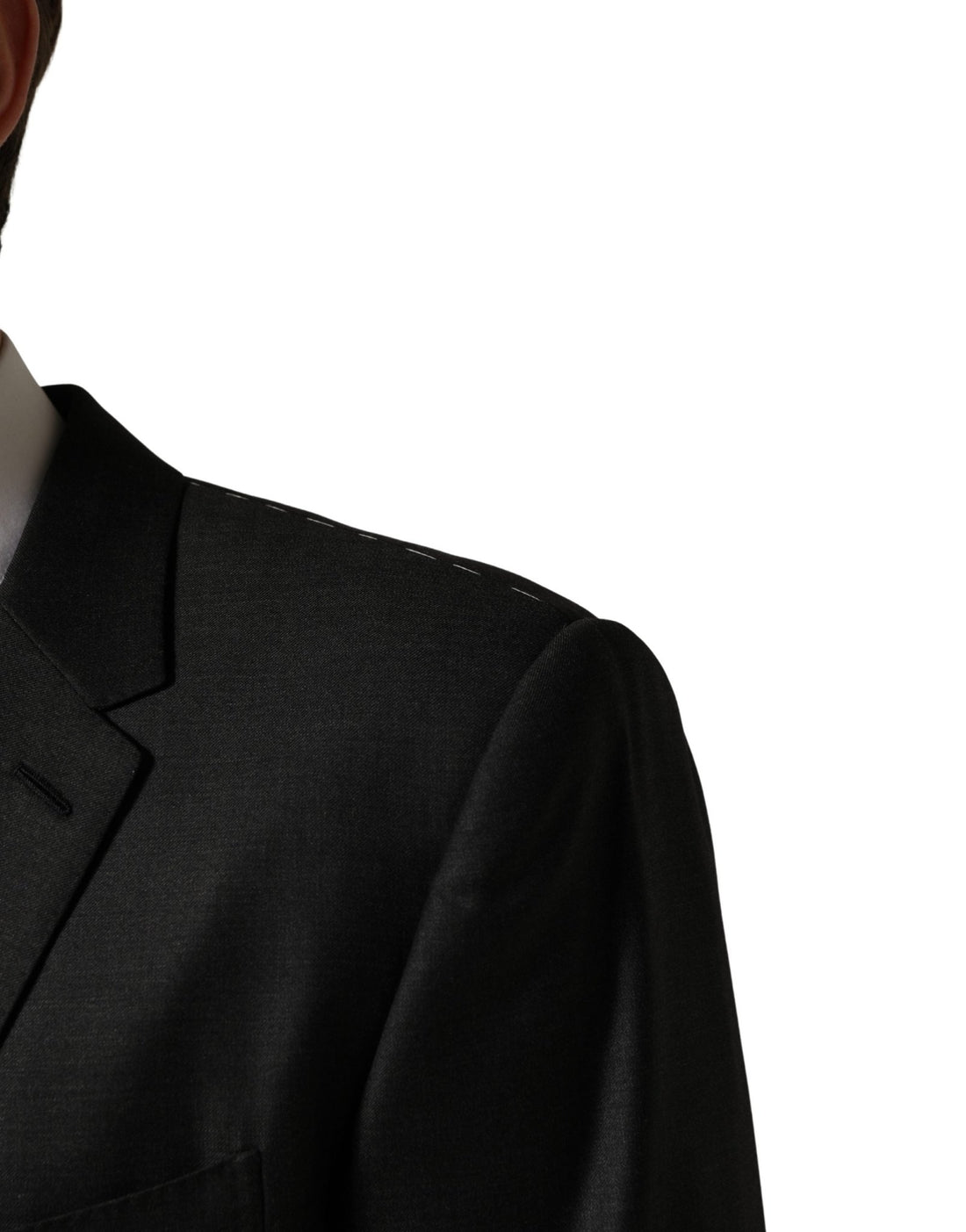 Dolce & Gabbana Black Wool 2 Buttons Formal 3 Piece Men Suit - RIMODA