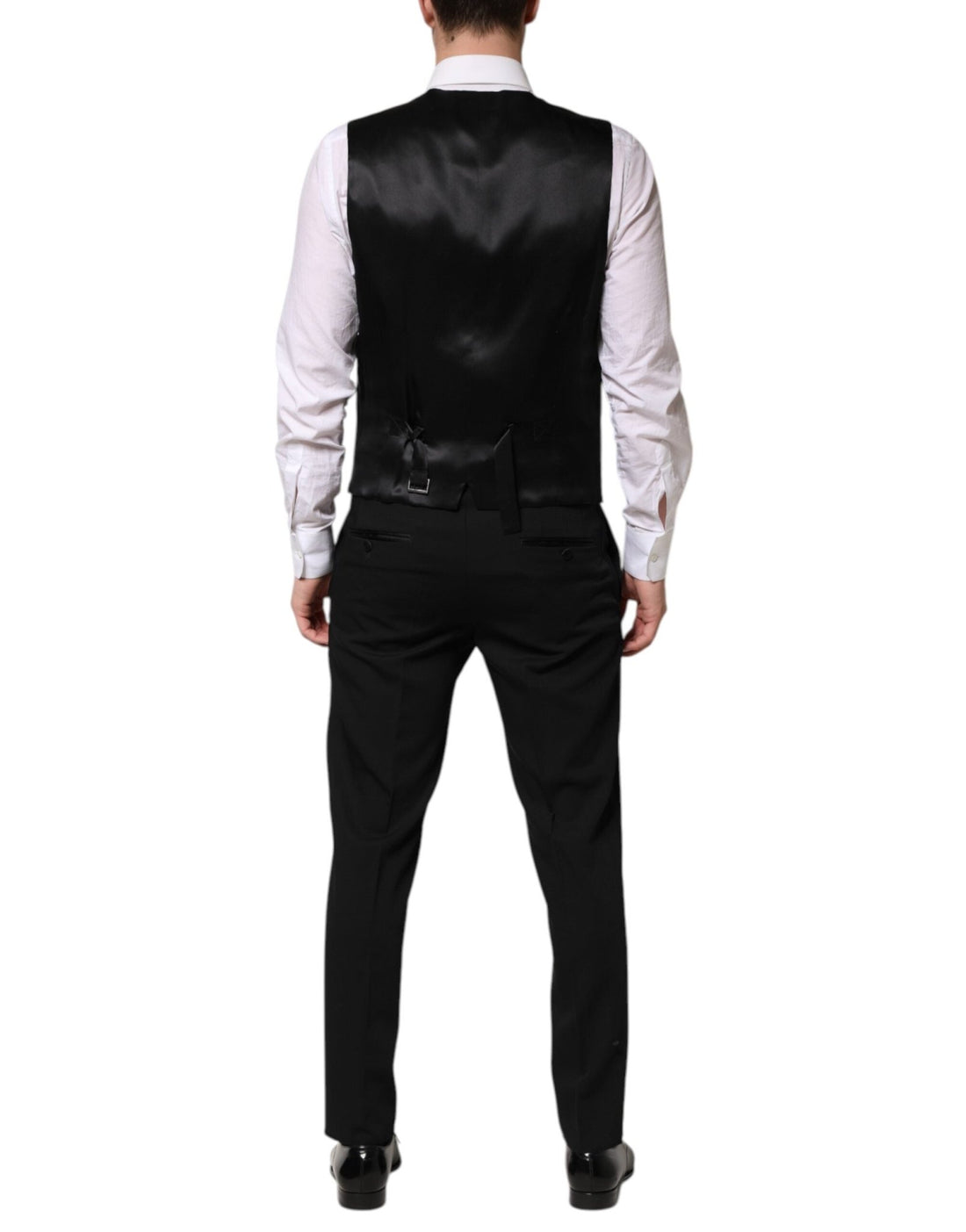 Dolce & Gabbana Black Wool 3 Piece Single Breasted Suit - RIMODA