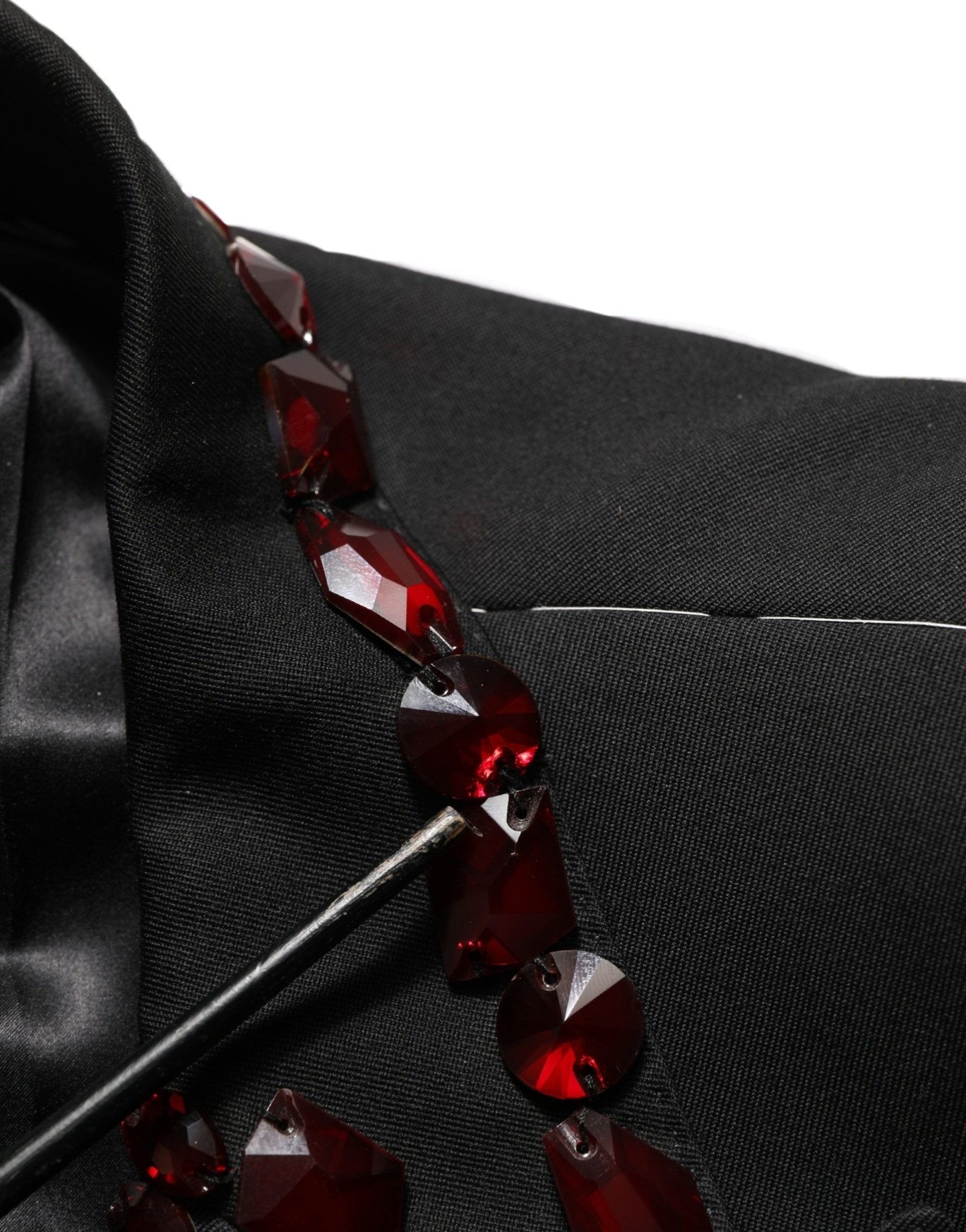 Dolce & Gabbana Black Wool Crystal Embellished 2 Piece Suit - RIMODA