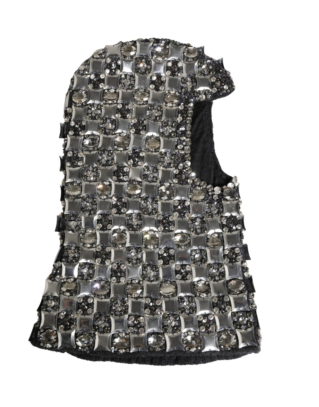Dolce & Gabbana Black Wool Crystal Embellished Balaclava Hat - RIMODA