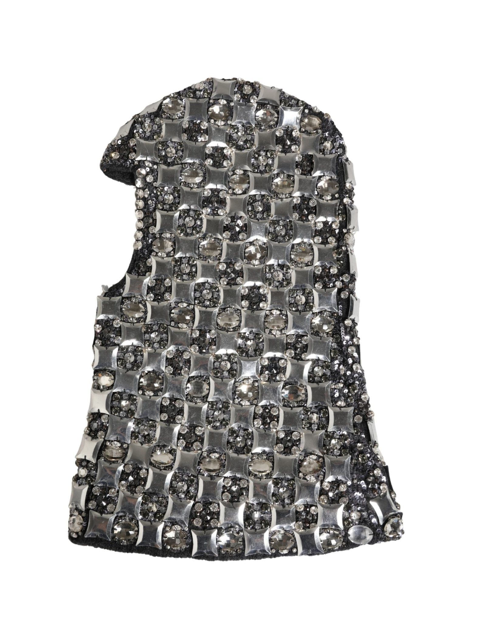 Dolce & Gabbana Black Wool Crystal Embellished Balaclava Hat - RIMODA