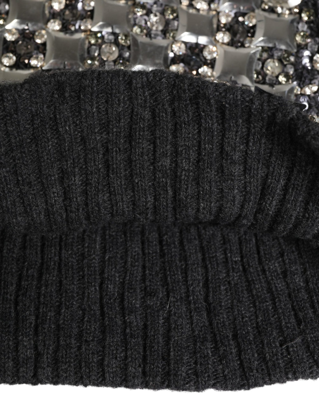 Dolce & Gabbana Black Wool Crystal Embellished Balaclava Hat - RIMODA