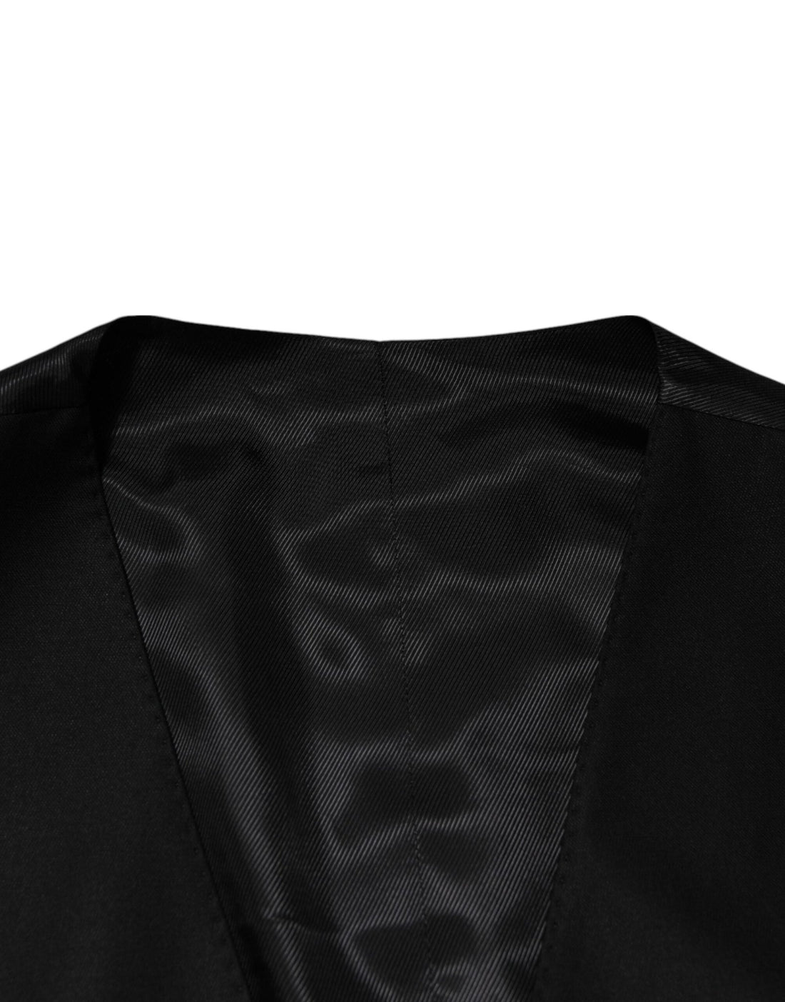 Dolce & Gabbana Black Wool Dress Formal Men Waistcoat Vest - RIMODA