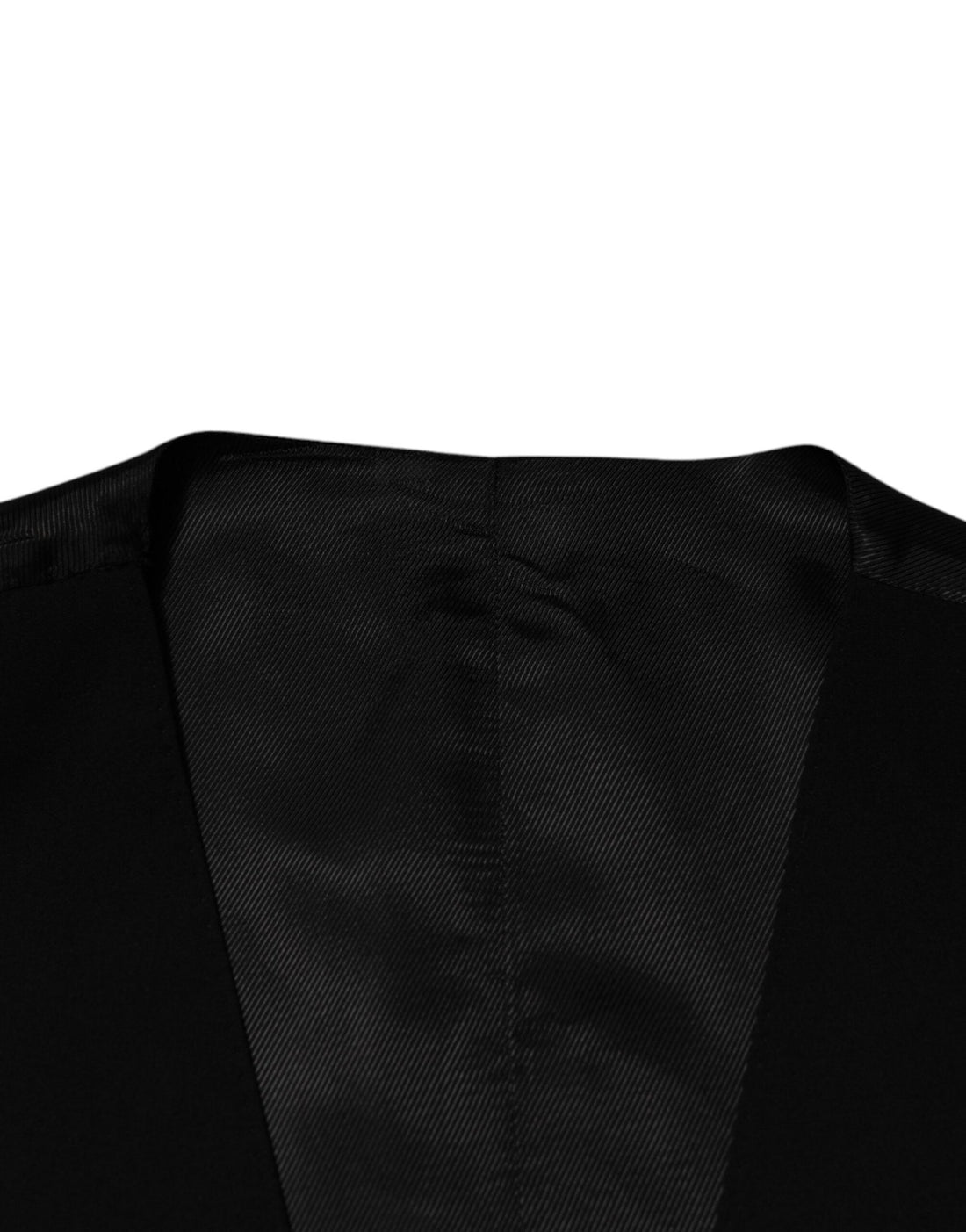 Dolce & Gabbana Black Wool Dress Formal Men Waistcoat Vest - RIMODA