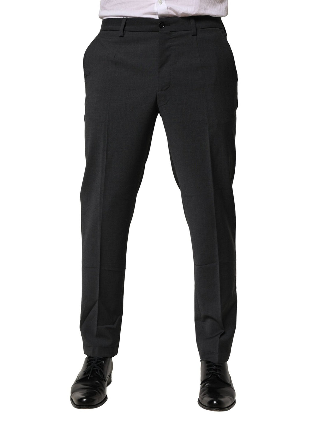 Dolce & Gabbana Black Wool Dress Slim Formal Pants - RIMODA