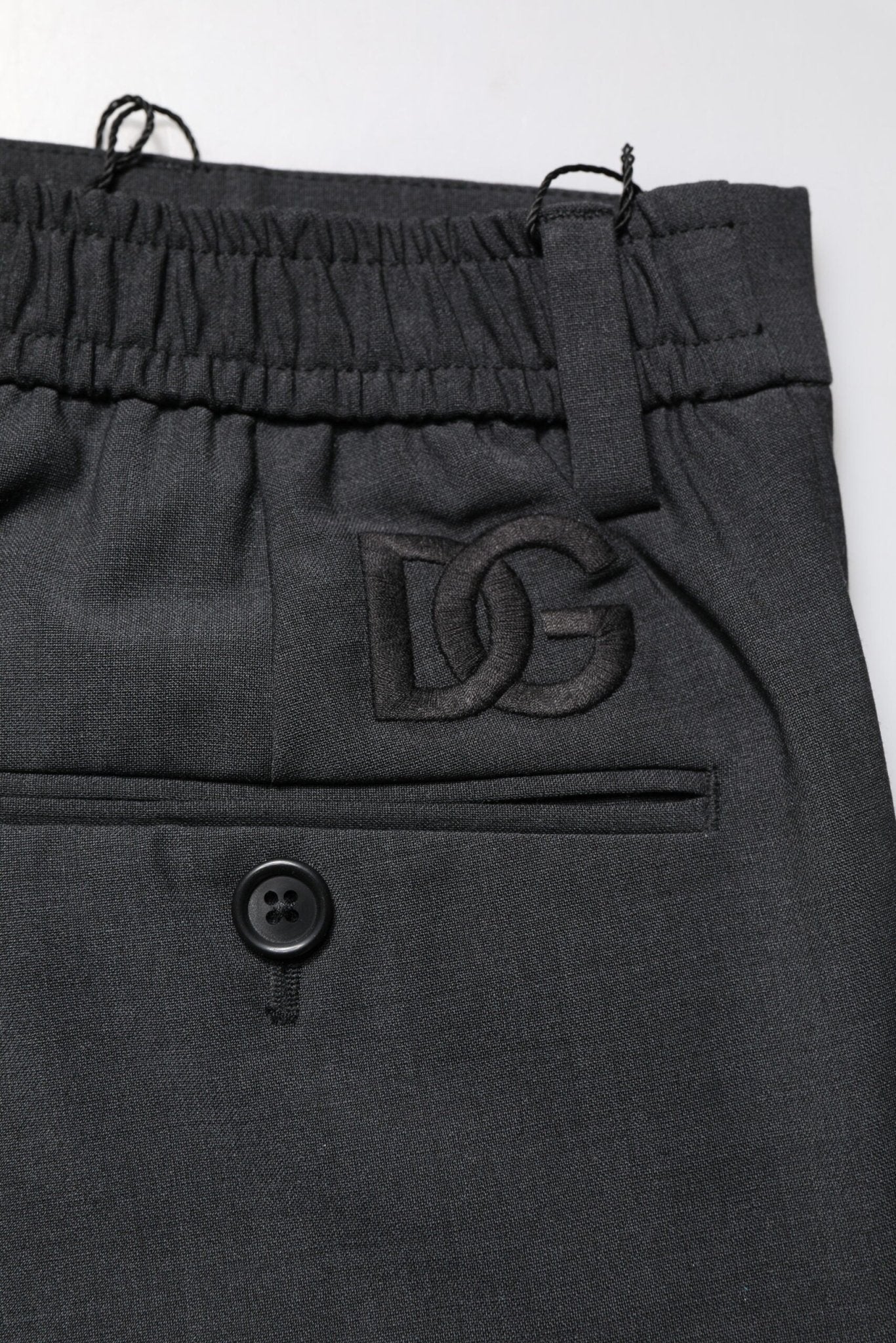 Dolce & Gabbana Black Wool Dress Slim Formal Pants - RIMODA