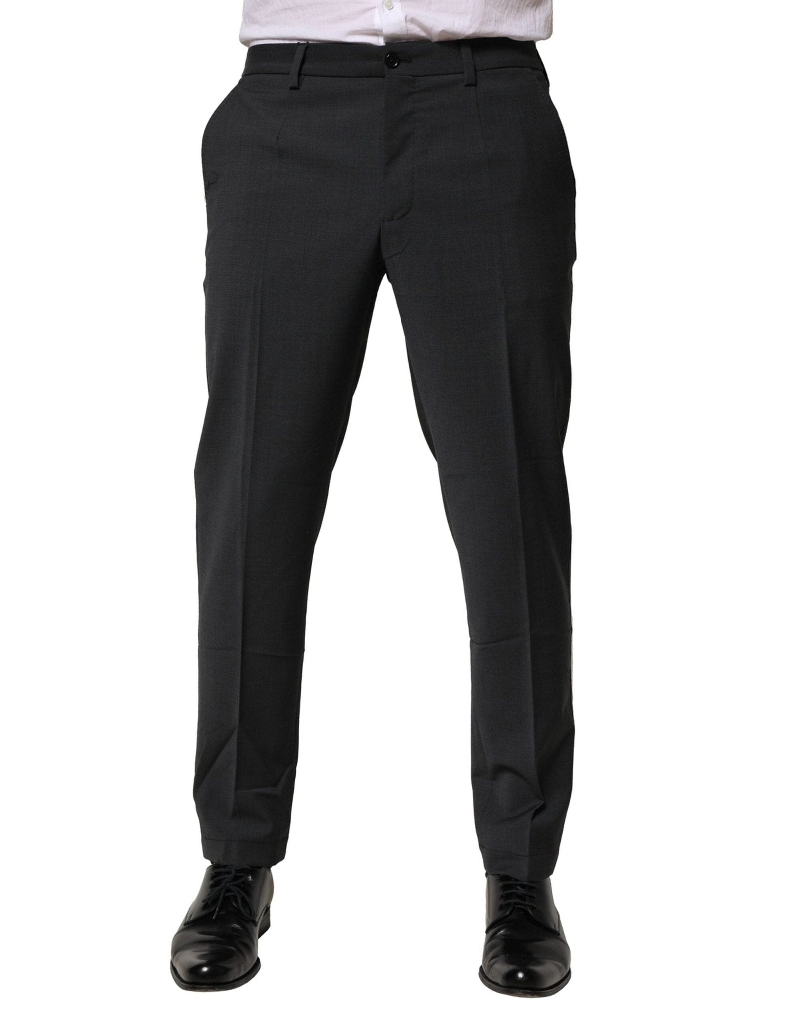 Dolce & Gabbana Black Wool Dress Slim Formal Pants - RIMODA