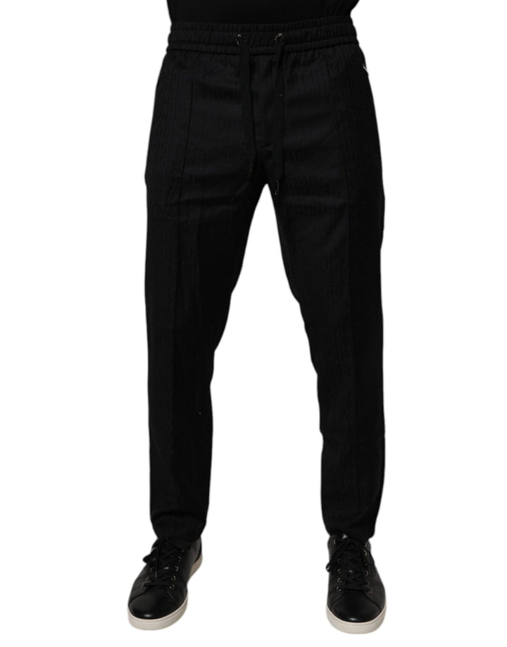 Dolce & Gabbana Black Wool Jogger Jogging Pants - RIMODA