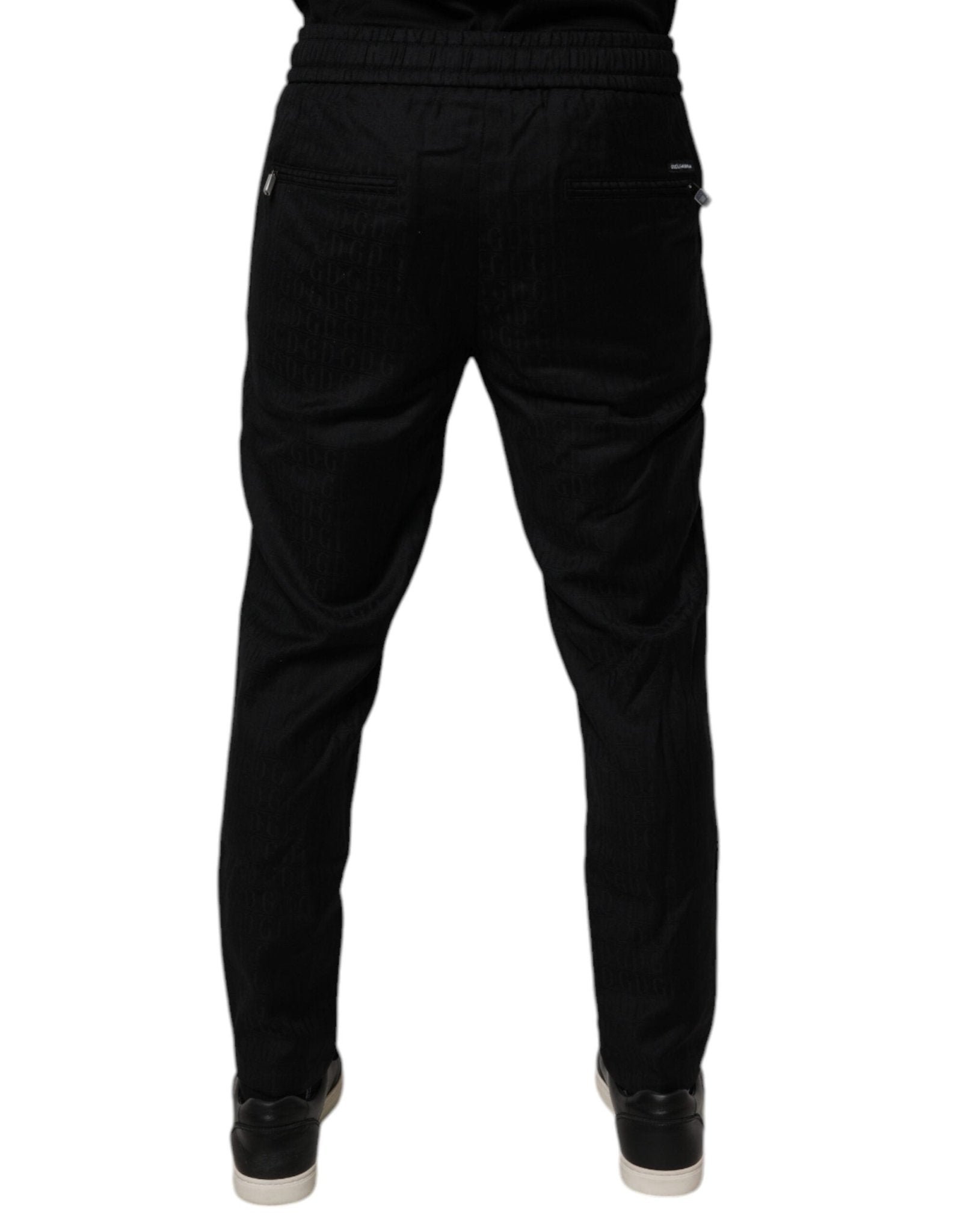 Dolce & Gabbana Black Wool Jogger Jogging Pants - RIMODA