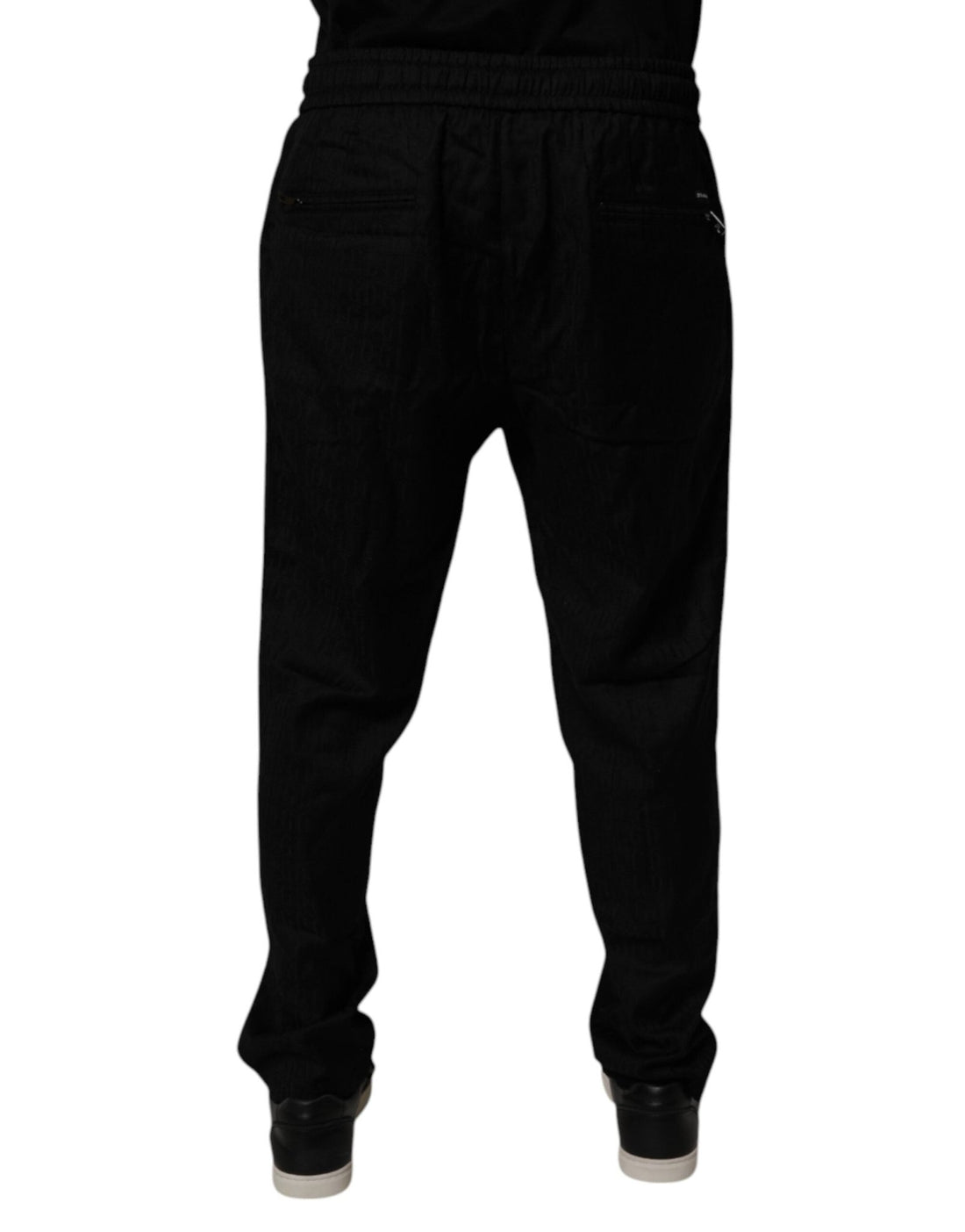 Dolce & Gabbana Black Wool Jogger Sweatpants Pants - RIMODA