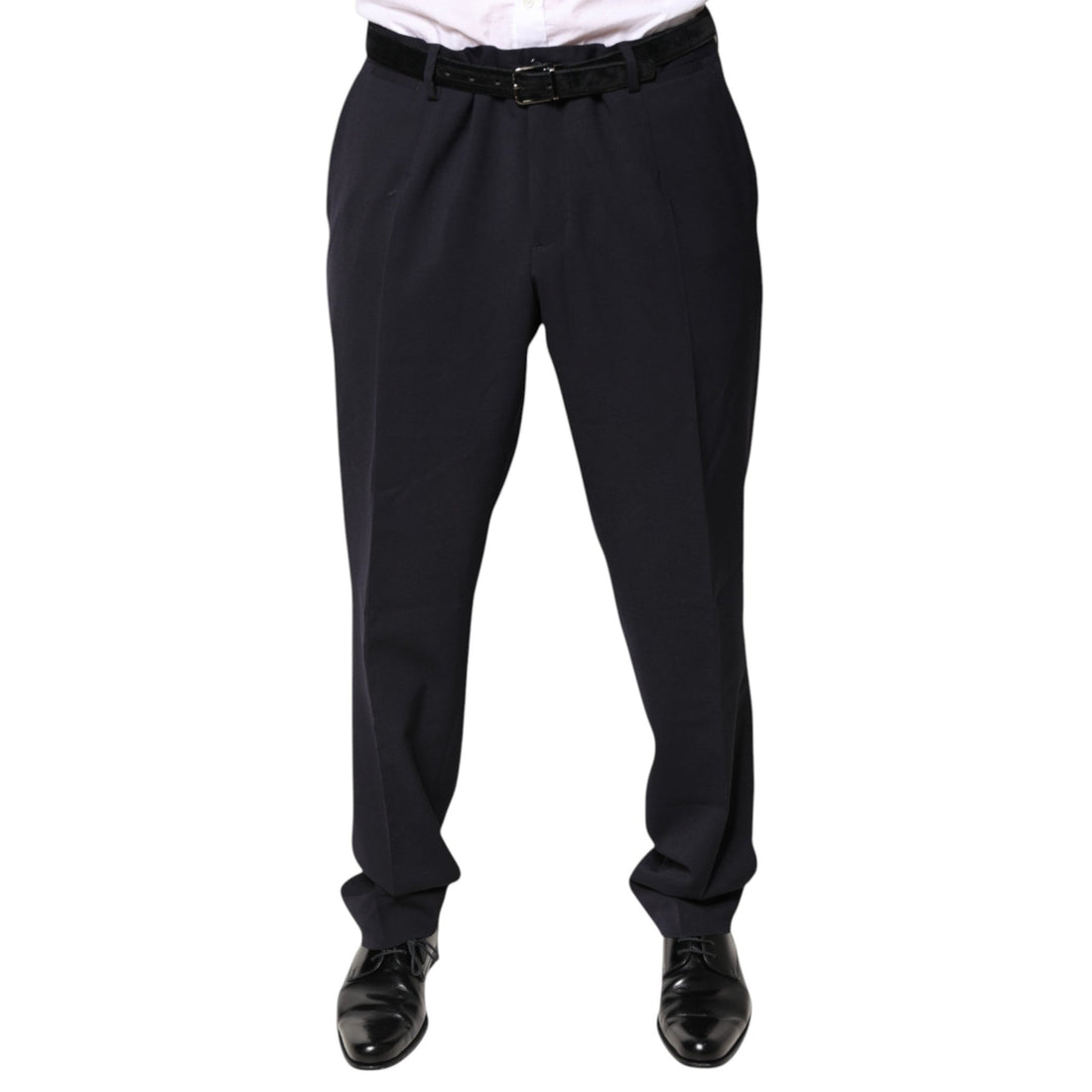 Dolce & Gabbana Black Wool Mid Waist Dress Pants - RIMODA