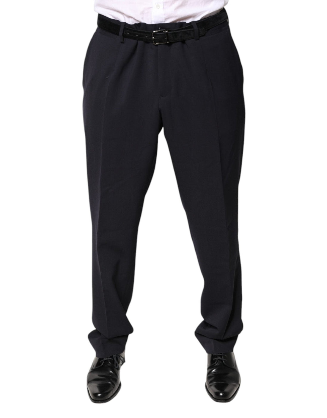 Dolce & Gabbana Black Wool Mid Waist Dress Pants - RIMODA