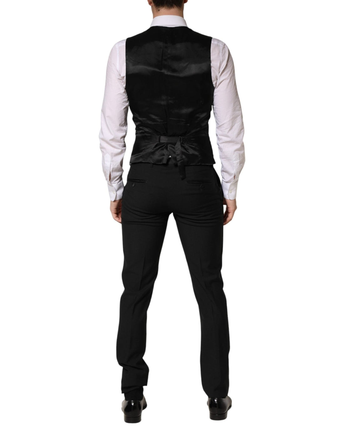 Dolce & Gabbana Black Wool Single Breasted 3 Piece Men Suit - RIMODA