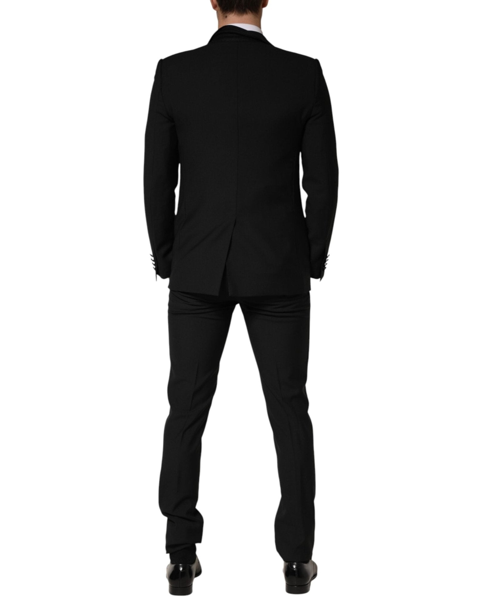 Dolce & Gabbana Black Wool Single Breasted 3 Piece Men Suit - RIMODA