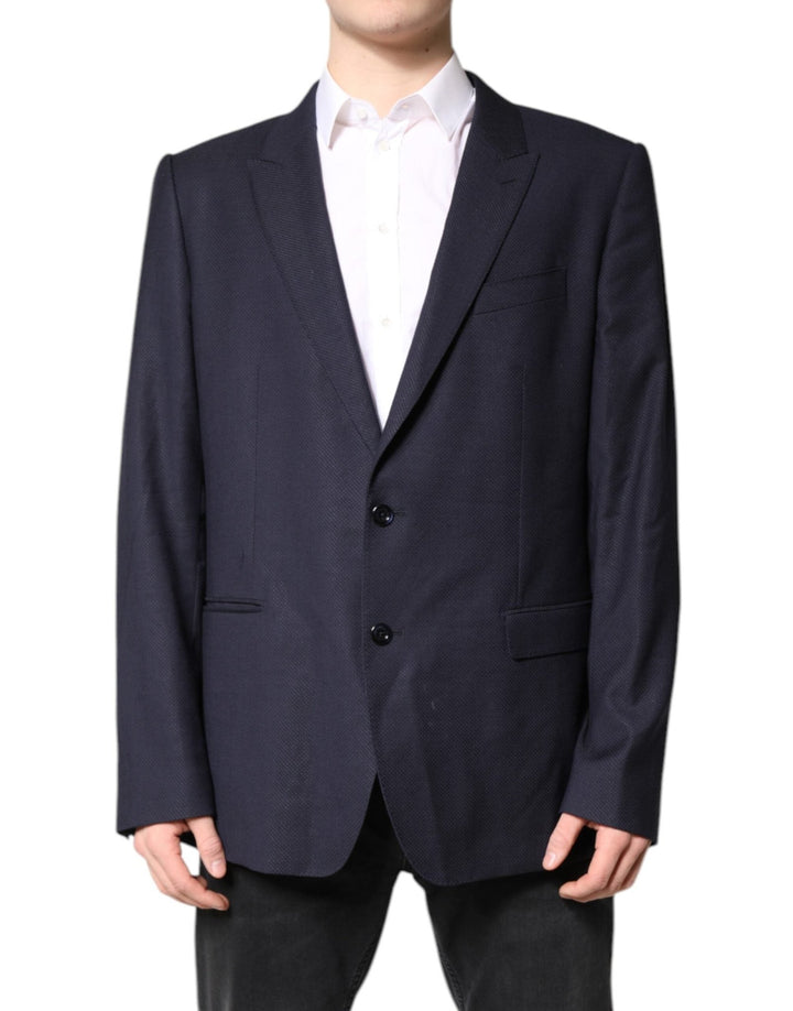 Dolce & Gabbana Black Wool Single Breasted Coat Blazer Suit - RIMODA