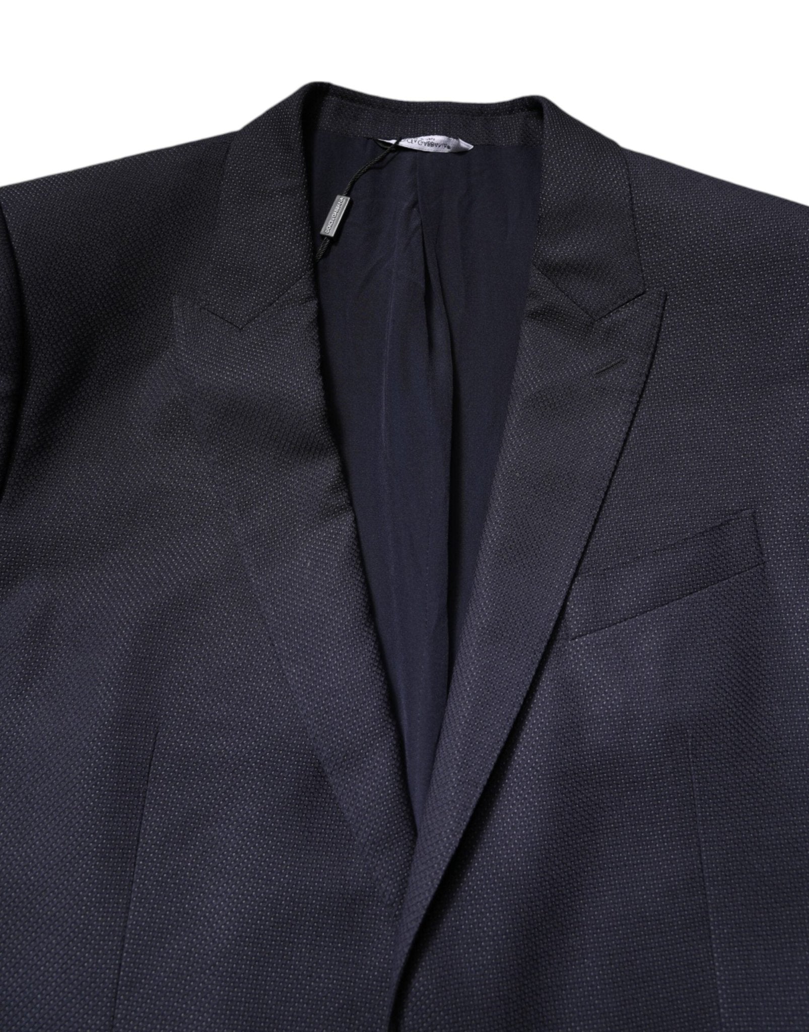 Dolce & Gabbana Black Wool Single Breasted Coat Blazer Suit - RIMODA