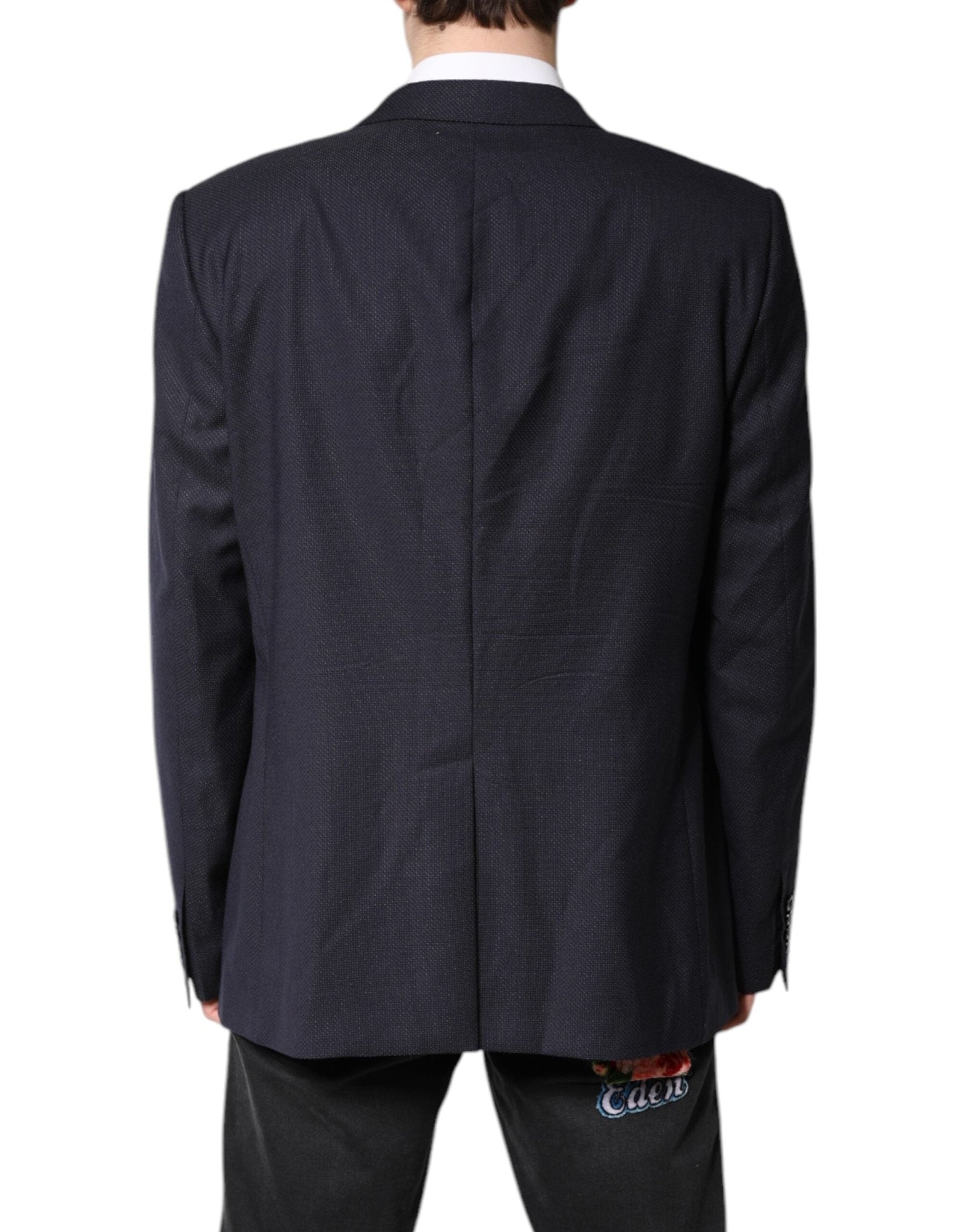 Dolce & Gabbana Black Wool Single Breasted Coat Blazer Suit - RIMODA