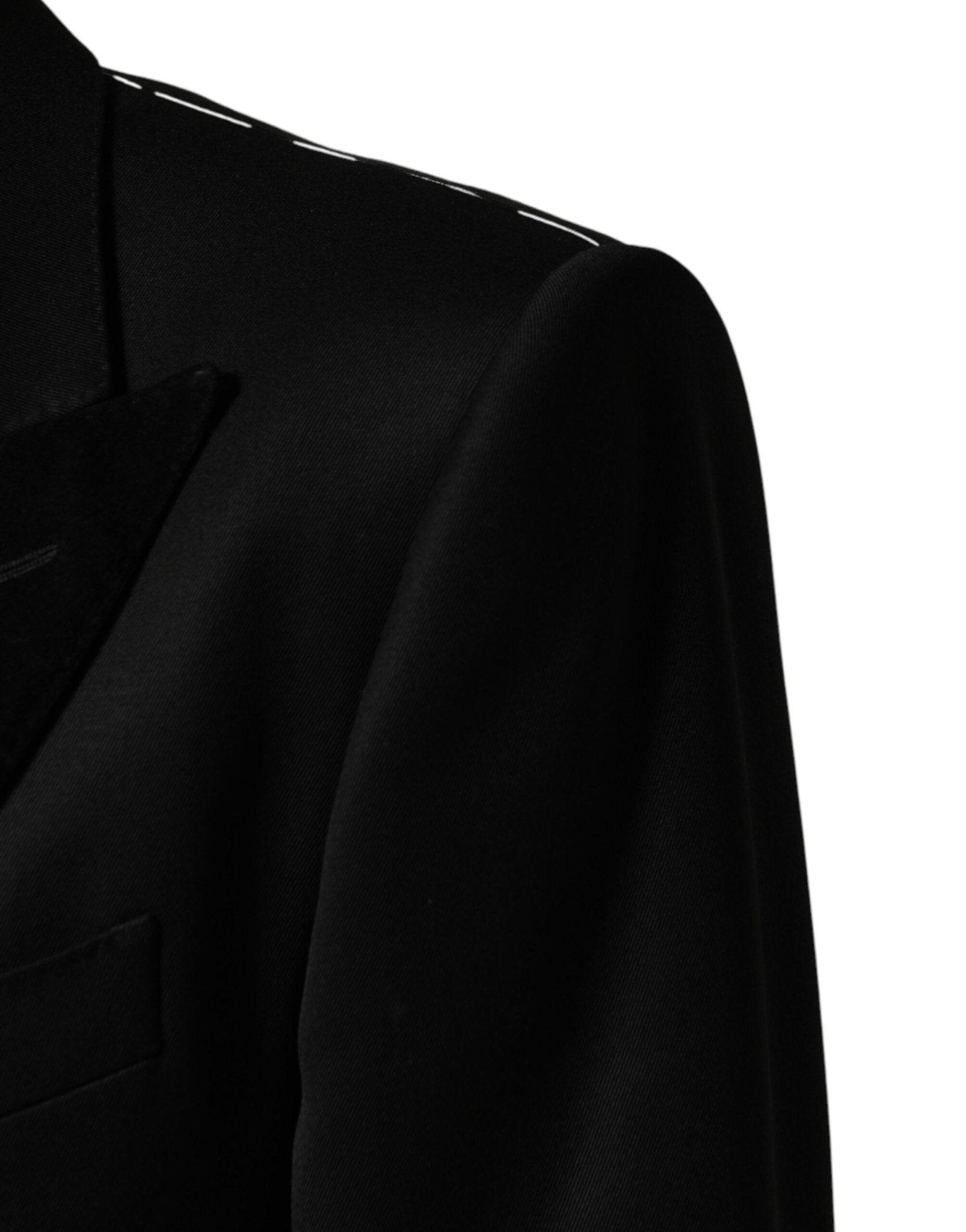 Dolce & Gabbana Black Wool Single Breasted Jacket Blazer - RIMODA