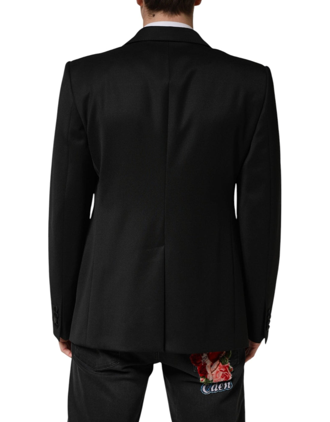Dolce & Gabbana Black Wool Single Breasted Jacket Blazer - RIMODA