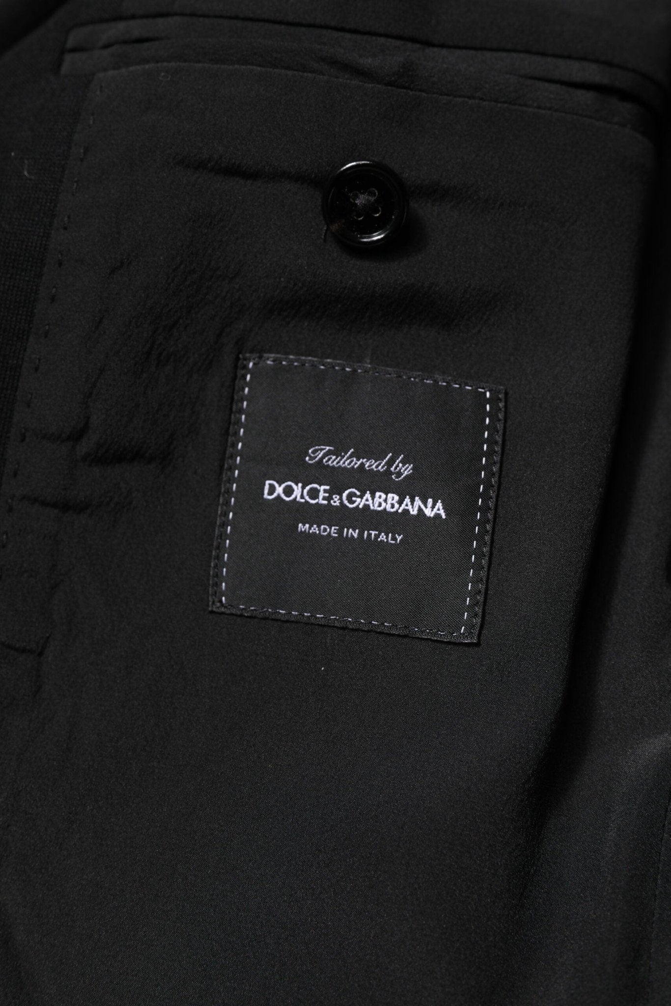 Dolce & Gabbana Black Wool Slim Fit Coat Blazer Jacket Suit - RIMODA
