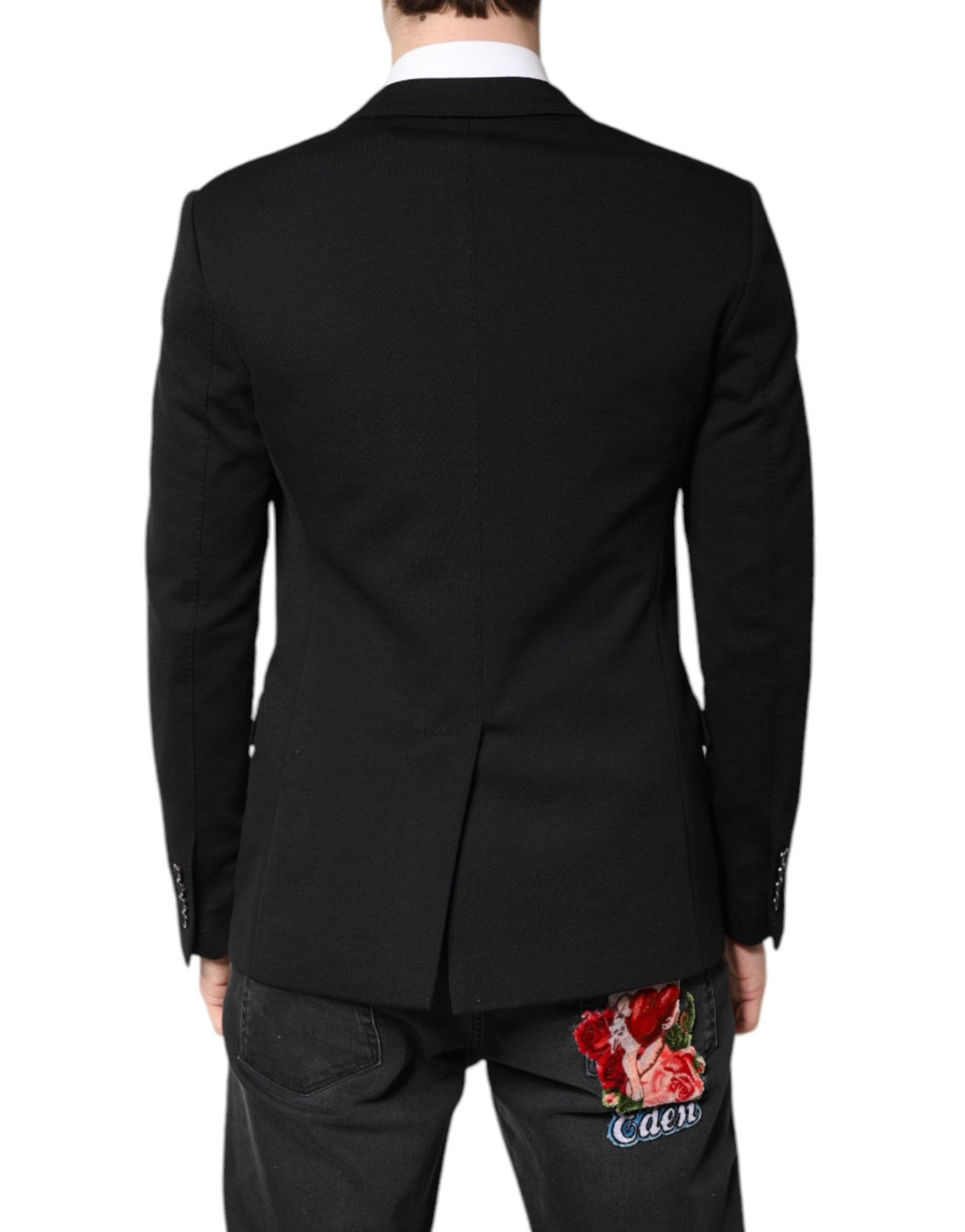 Dolce & Gabbana Black Wool Slim Fit Coat Blazer Jacket Suit - RIMODA