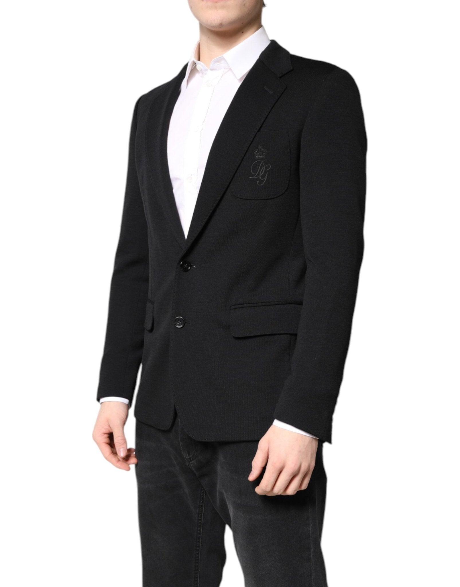 Dolce & Gabbana Black Wool Slim Fit Coat Blazer Jacket Suit - RIMODA