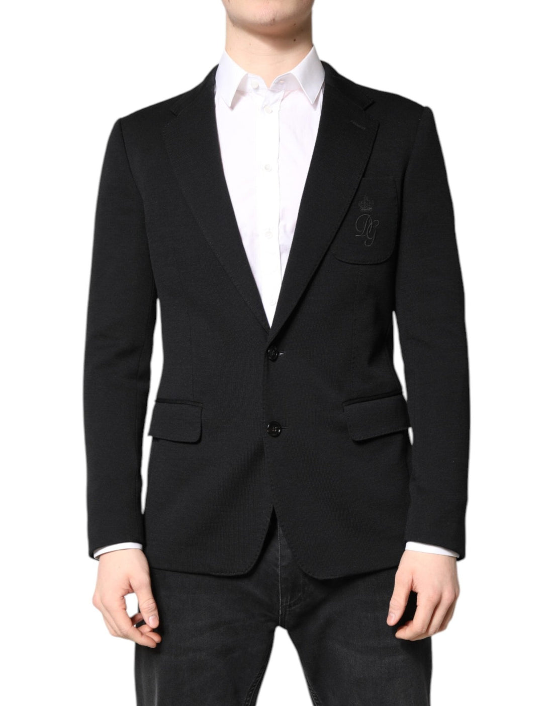 Dolce & Gabbana Black Wool Slim Fit Coat Blazer Jacket Suit - RIMODA