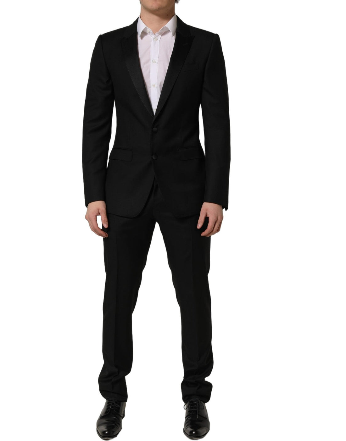 Dolce & Gabbana Black Wool Slim Fit Formal 2 Piece Men Suit - RIMODA