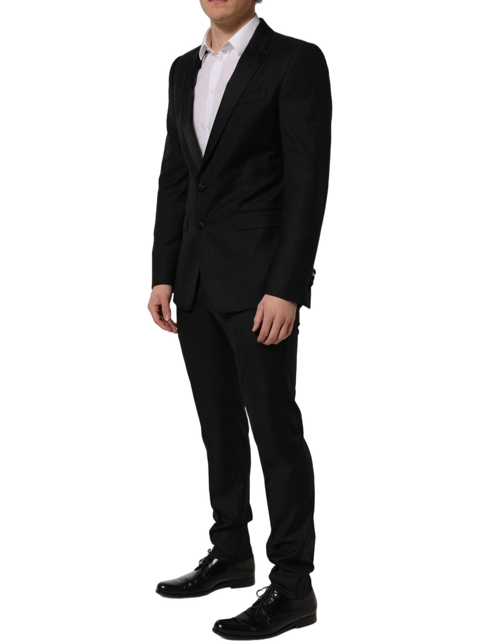 Dolce & Gabbana Black Wool Slim Fit Formal 2 Piece Men Suit - RIMODA