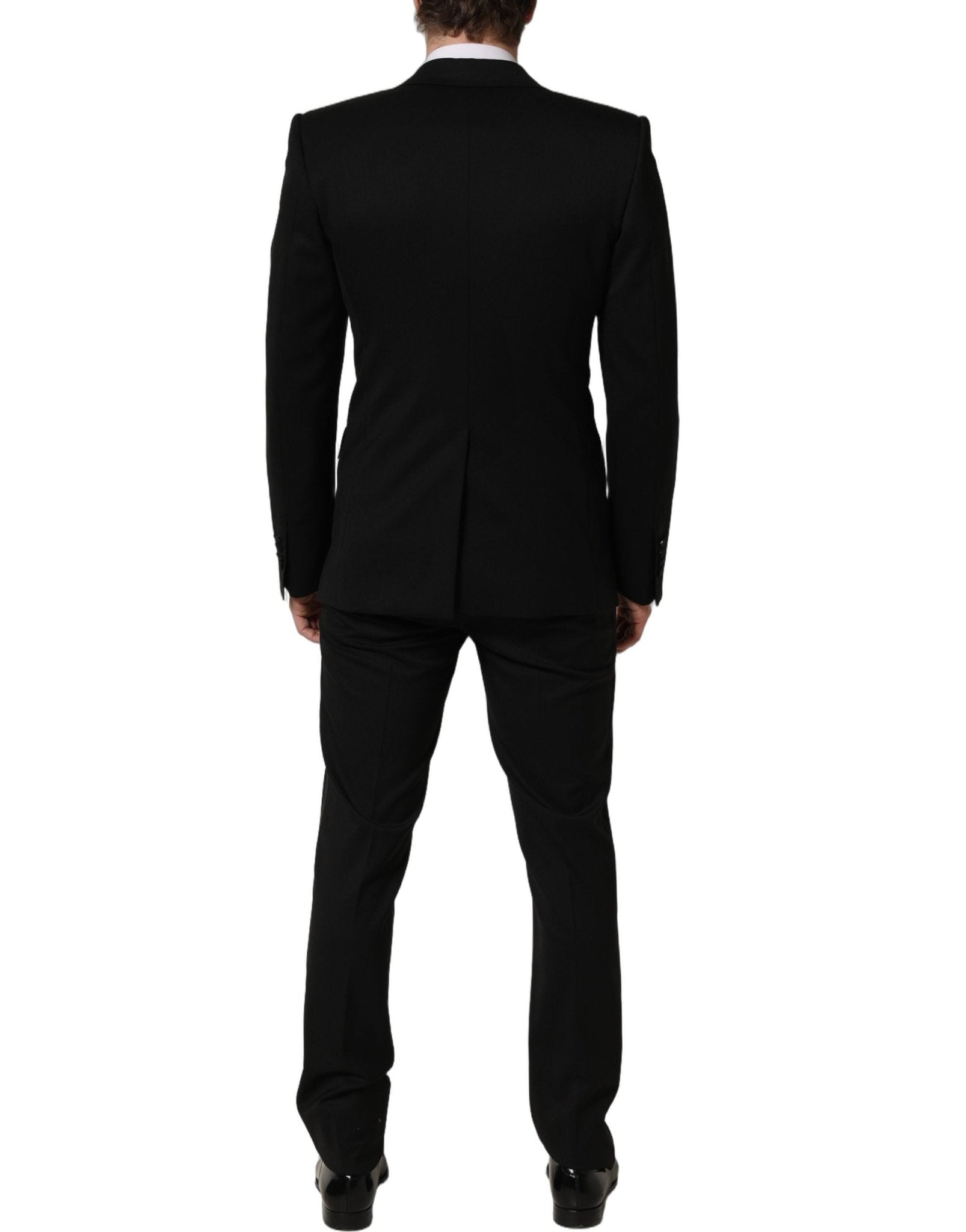 Dolce & Gabbana Black Wool Slim Fit Formal 3 Piece Men Suit - RIMODA