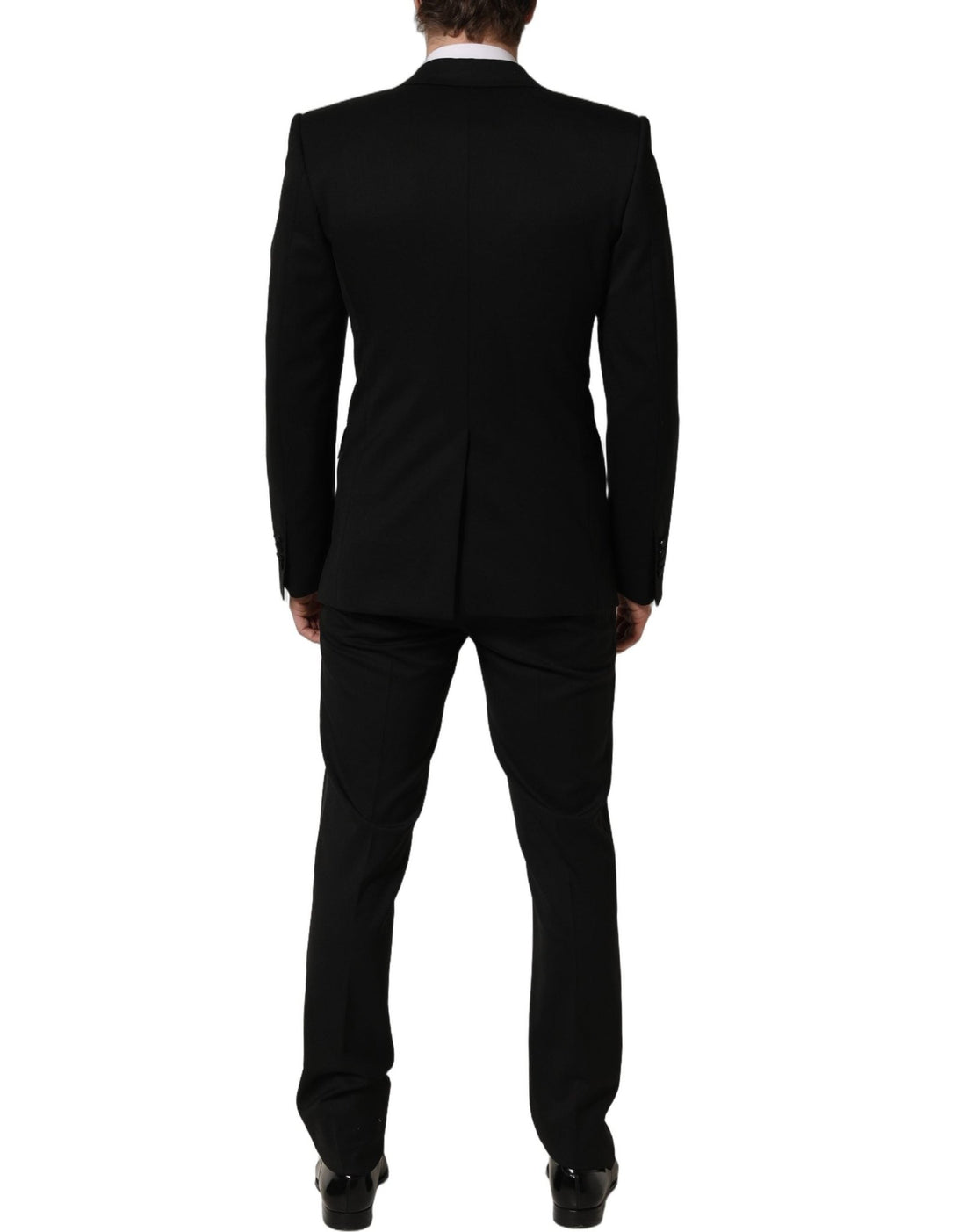 Dolce & Gabbana Black Wool Slim Fit Formal 3 Piece Men Suit - RIMODA