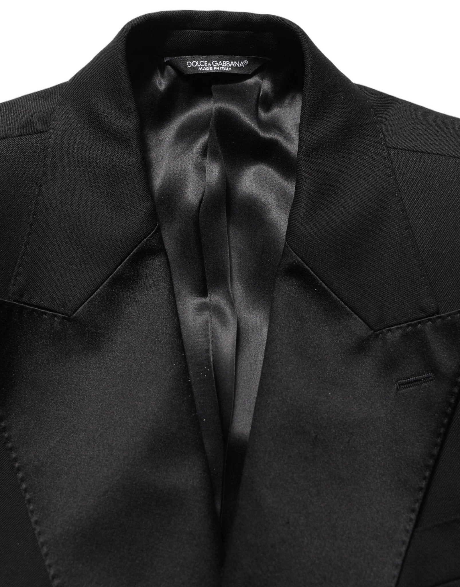 Dolce & Gabbana Black Wool Slim Fit Formal 3 Piece Men Suit - RIMODA