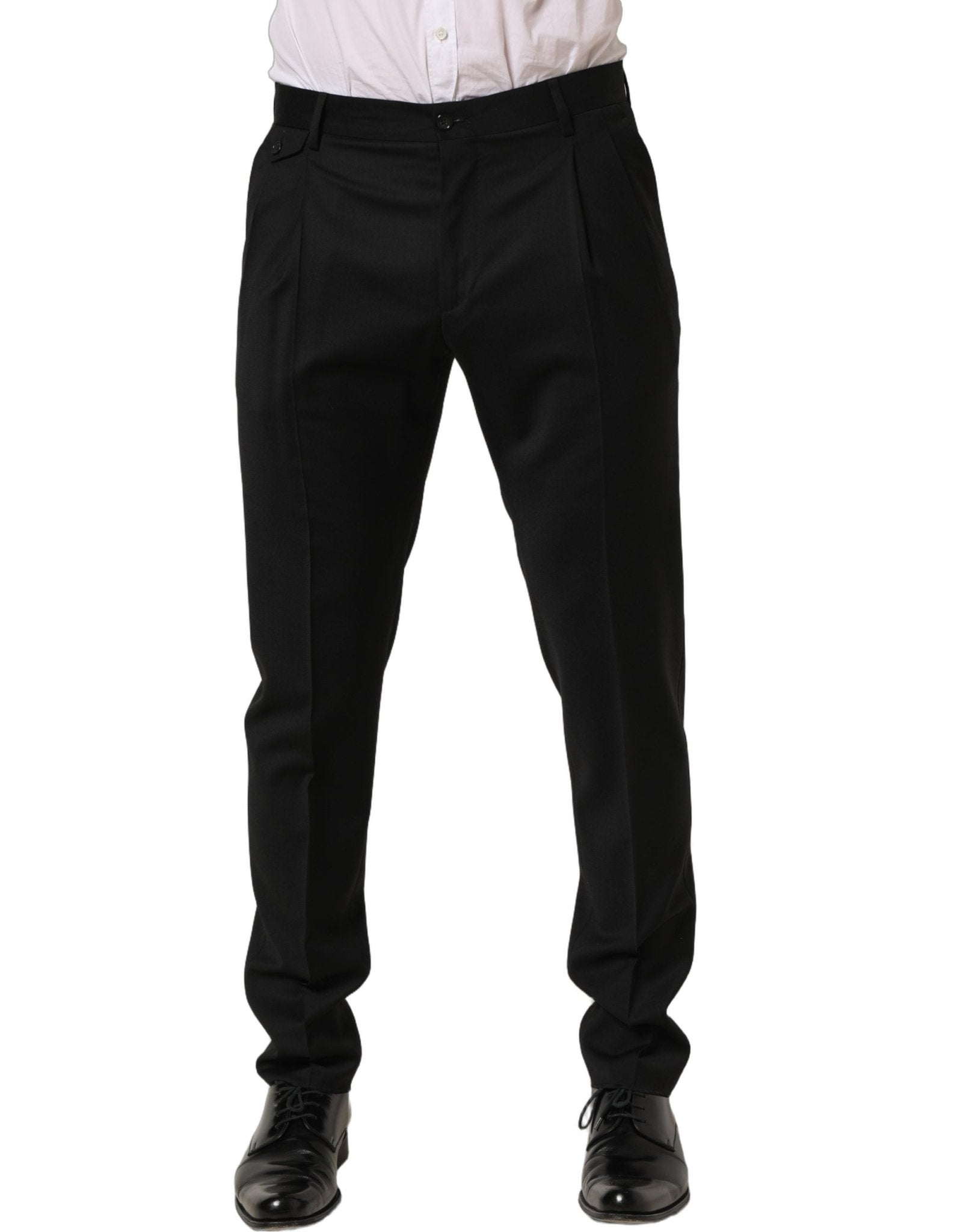 Dolce & Gabbana Black Wool Stretch Formal Dress Trouser - RIMODA