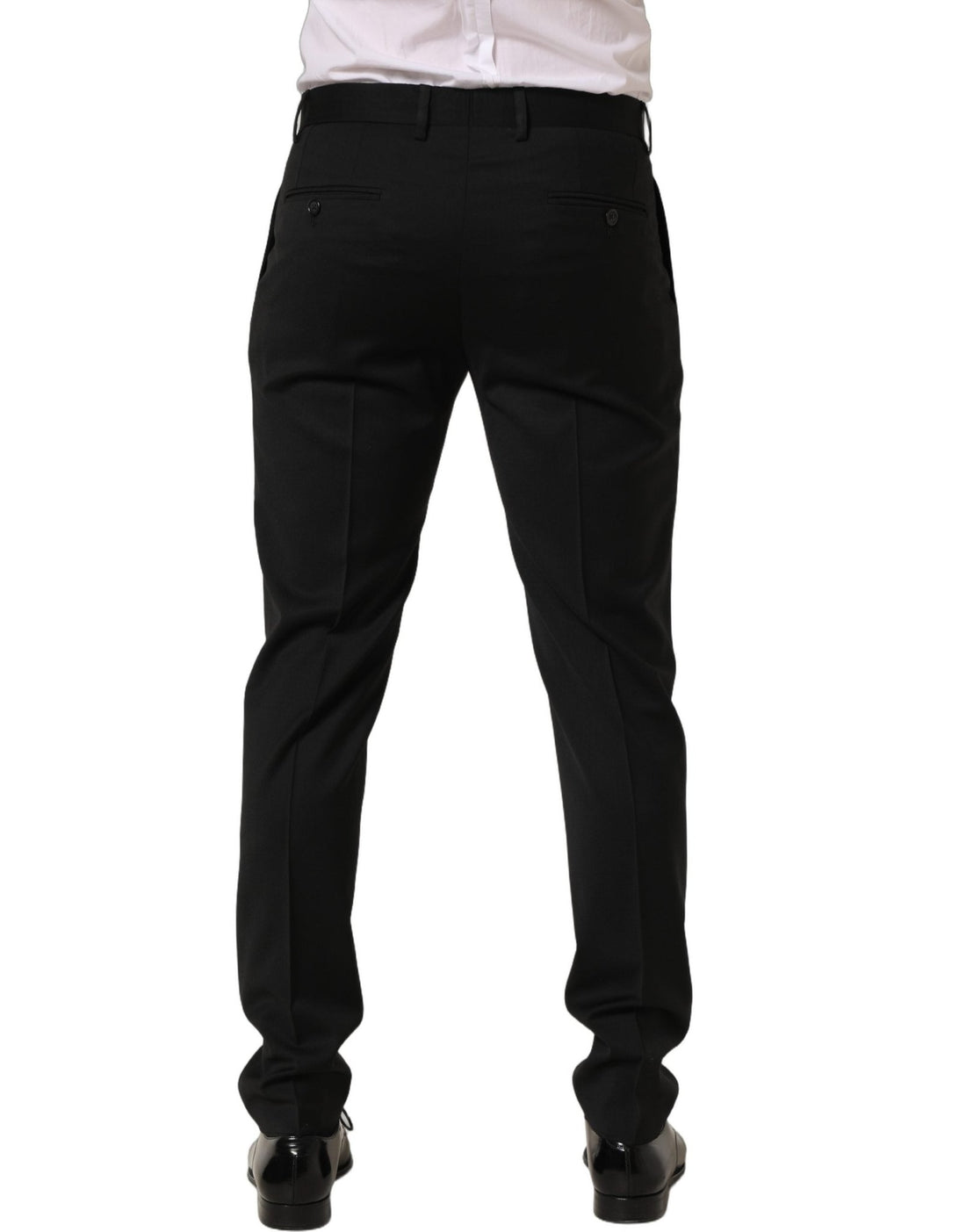 Dolce & Gabbana Black Wool Stretch Formal Dress Trouser - RIMODA