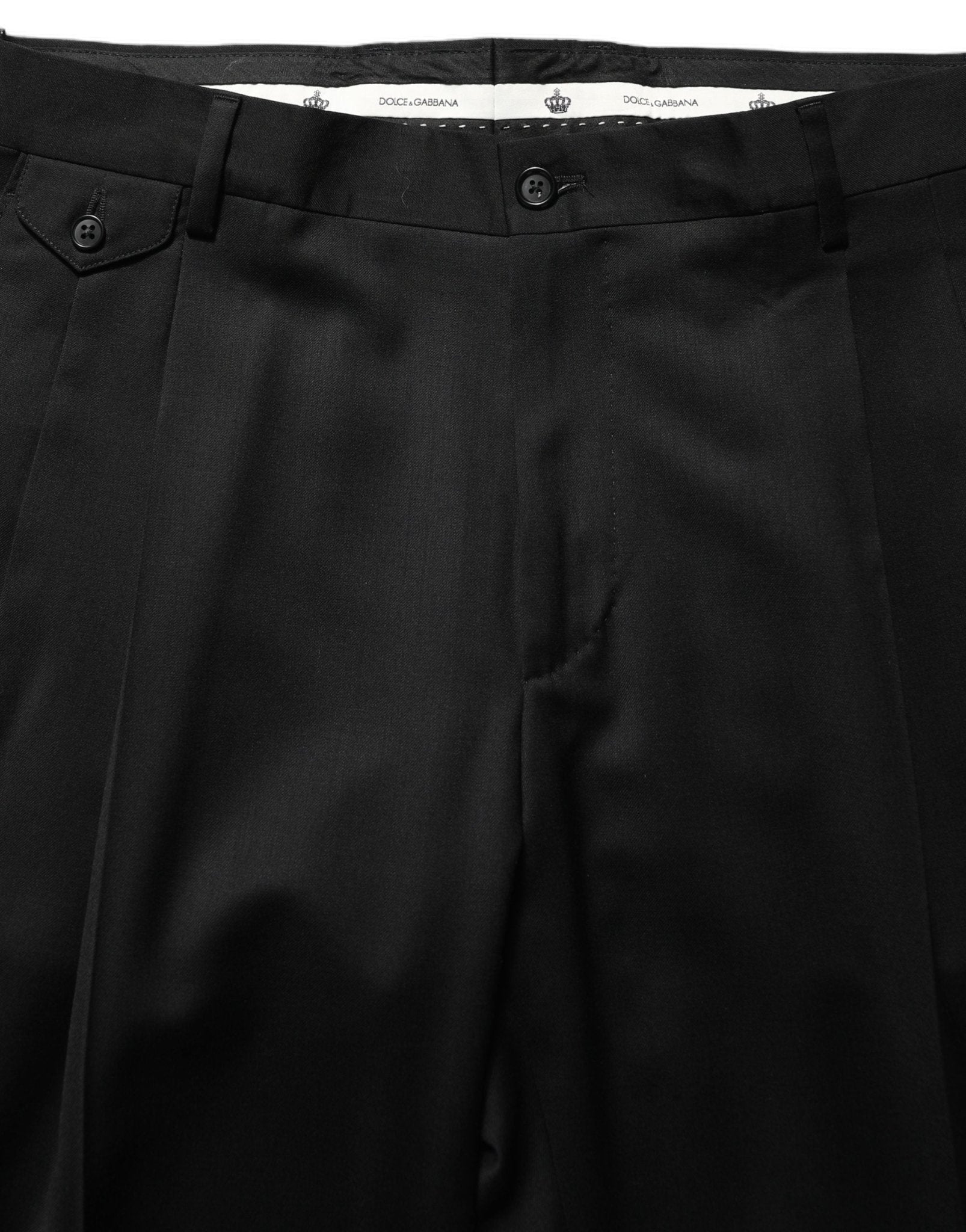 Dolce & Gabbana Black Wool Stretch Formal Dress Trouser - RIMODA