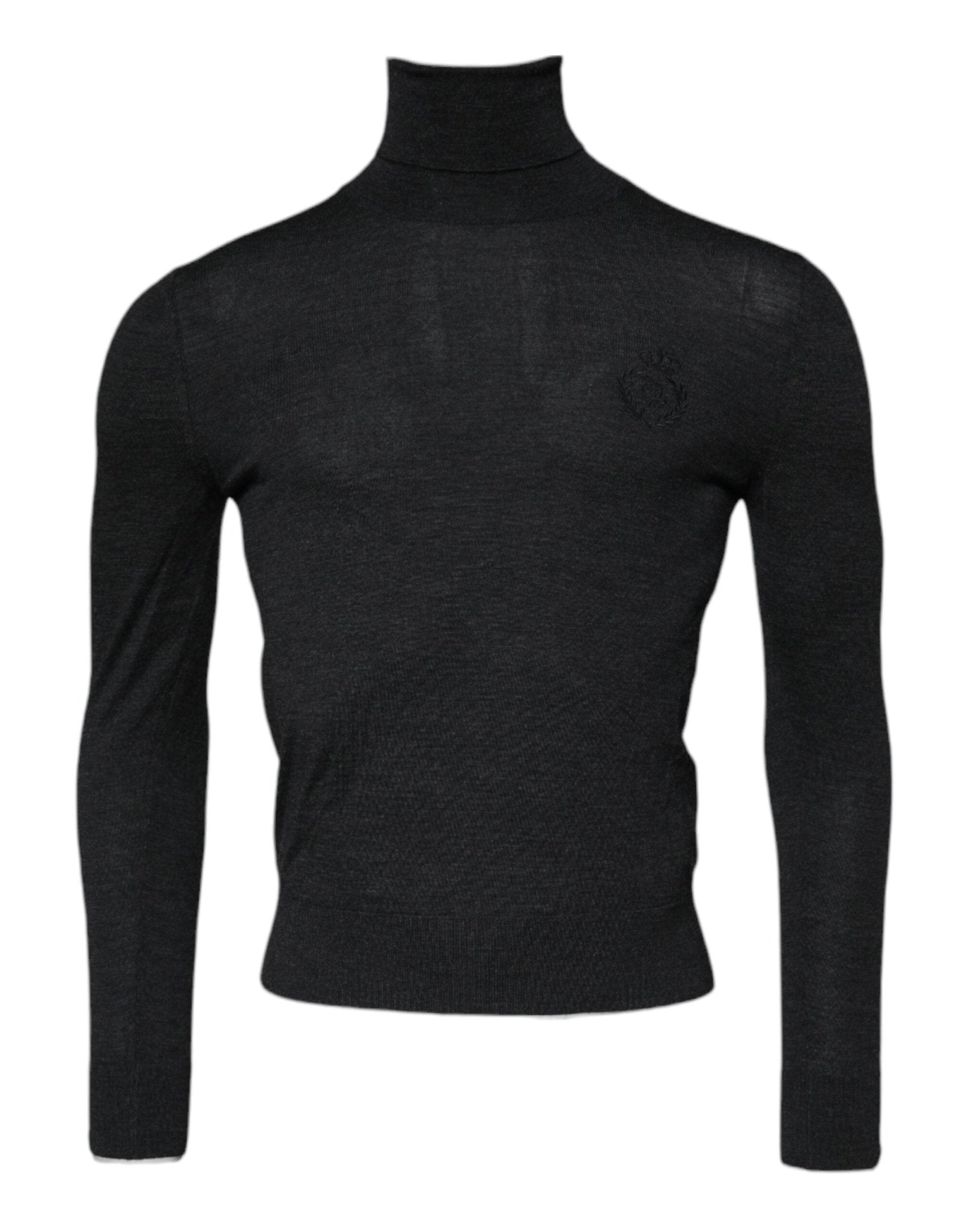 Dolce & Gabbana Black Wool Turtleneck Pullover Sweater - RIMODA