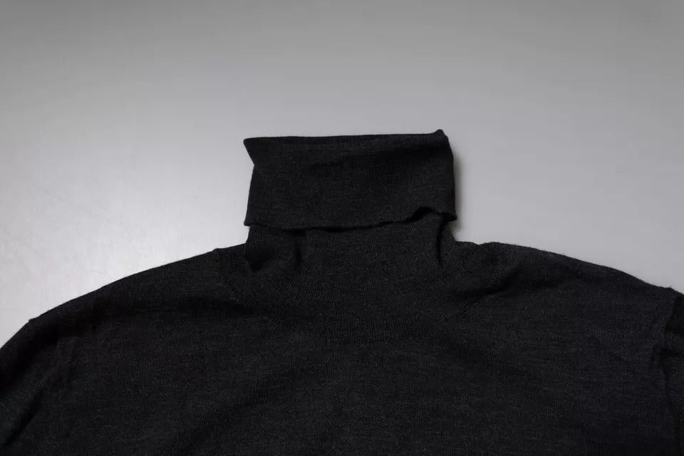 Dolce & Gabbana Black Wool Turtleneck Pullover Sweater - RIMODA
