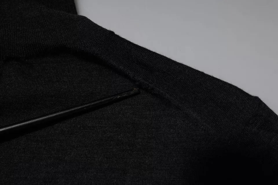 Dolce & Gabbana Black Wool Turtleneck Pullover Sweater - RIMODA