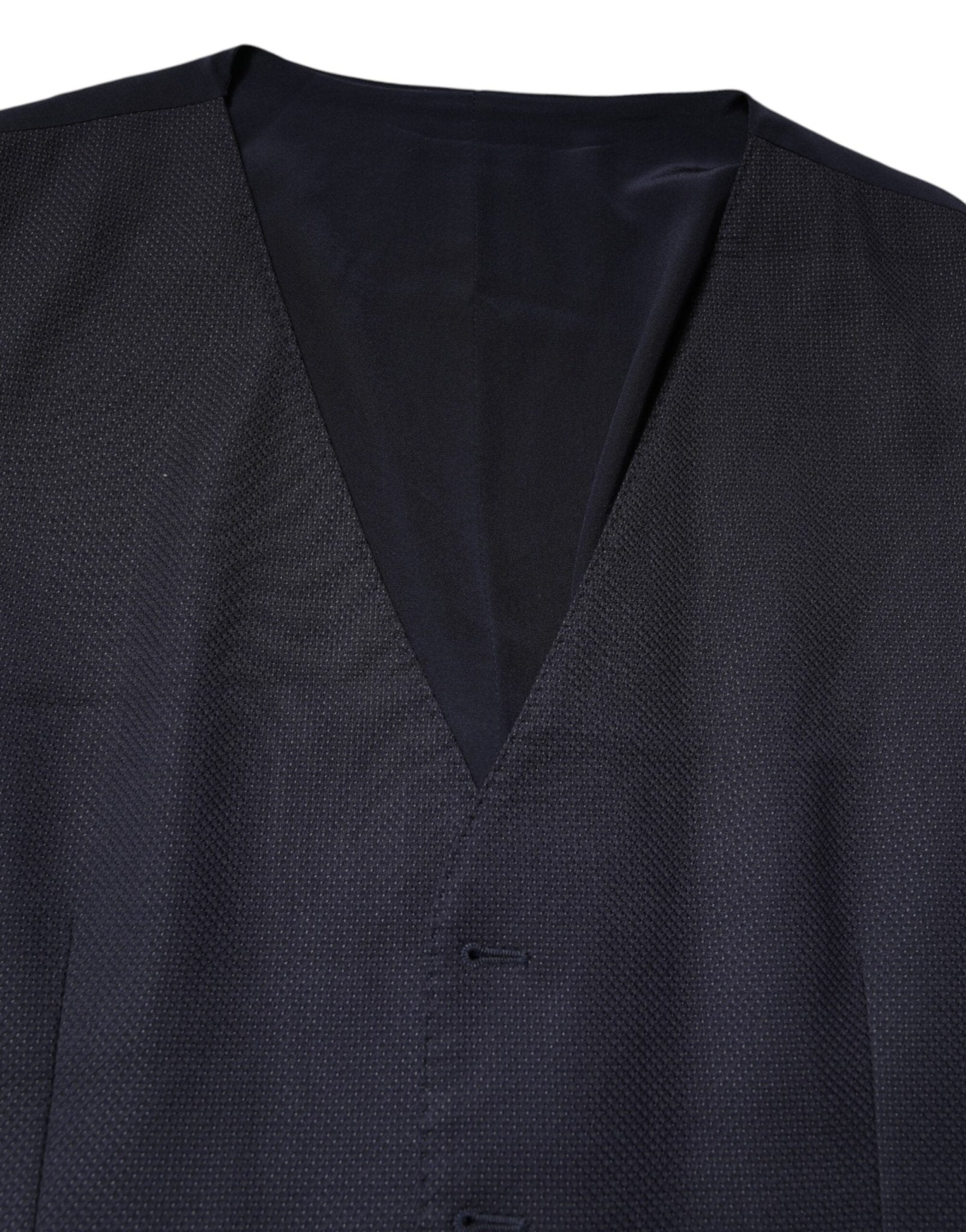 Dolce & Gabbana Black Wool Waistcoat Dress Formal Vest - RIMODA