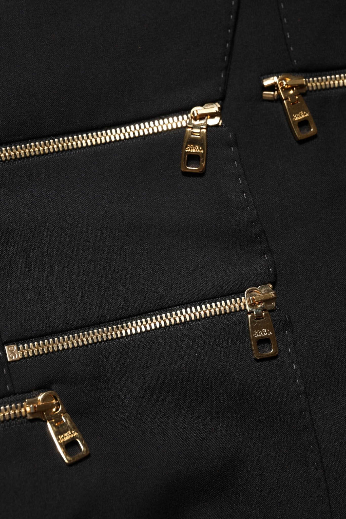 Dolce & Gabbana Black Wool Zipper Detailing Blazer Jacket - RIMODA