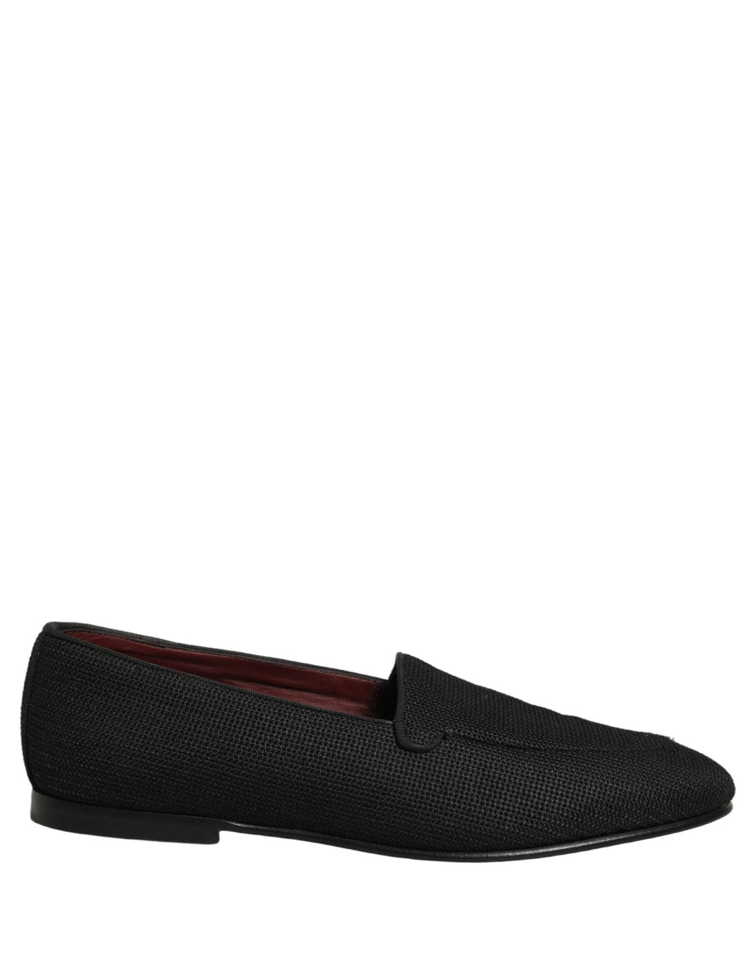 Dolce & Gabbana Black Woven Men Slip On Dress Loafers Shoes - RIMODA