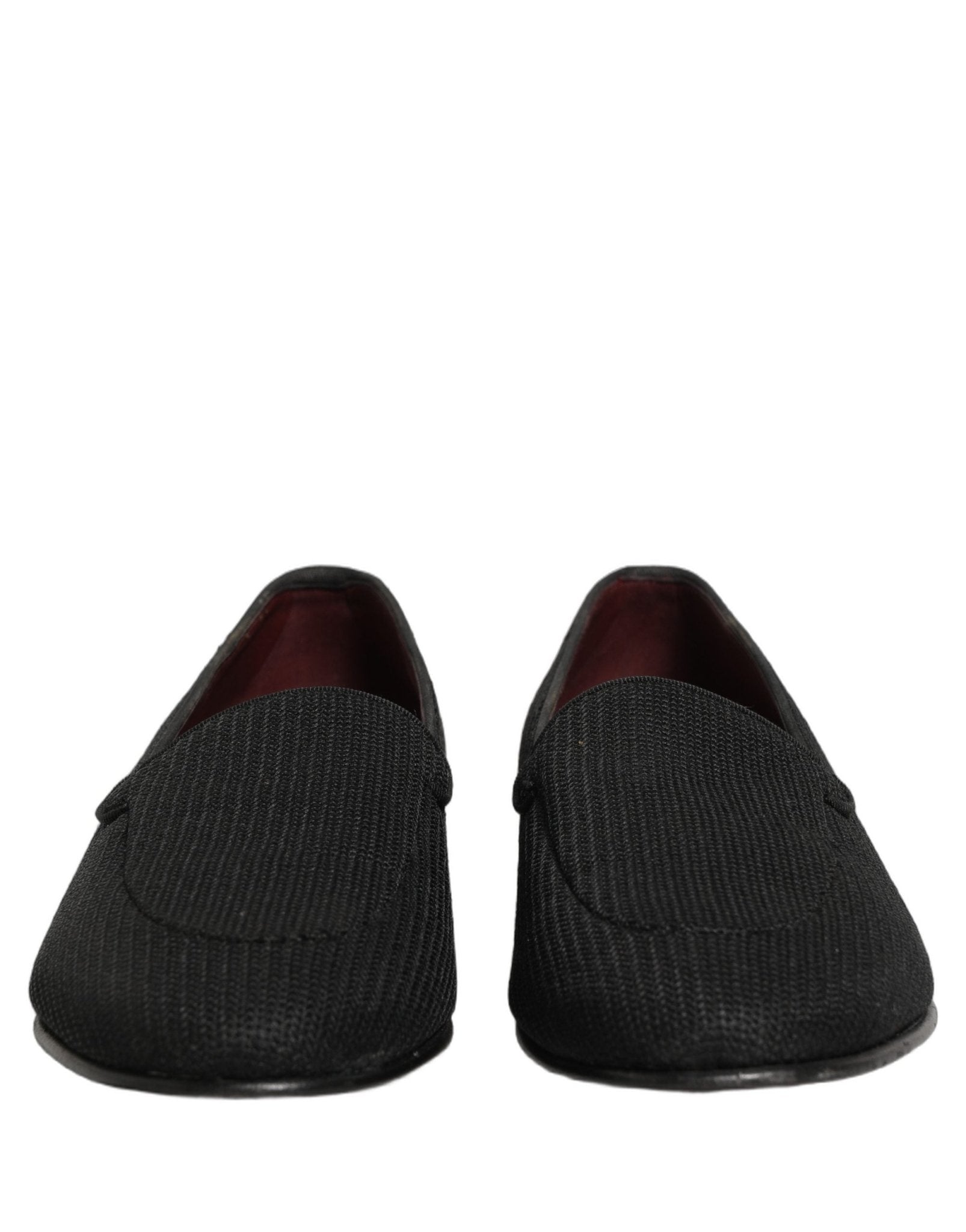 Dolce & Gabbana Black Woven Men Slip On Dress Loafers Shoes - RIMODA